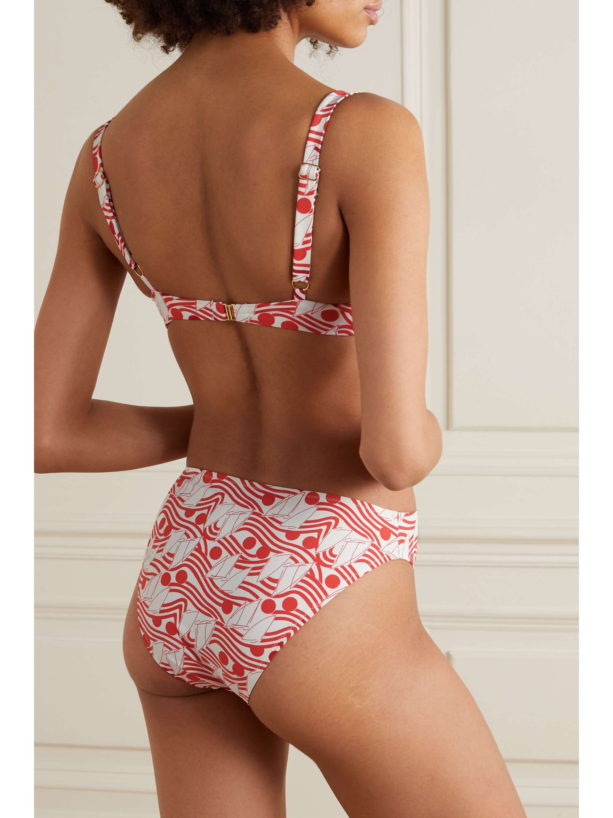 FISCH + NET SUSTAIN printed stretch-ECONYL bikini briefs