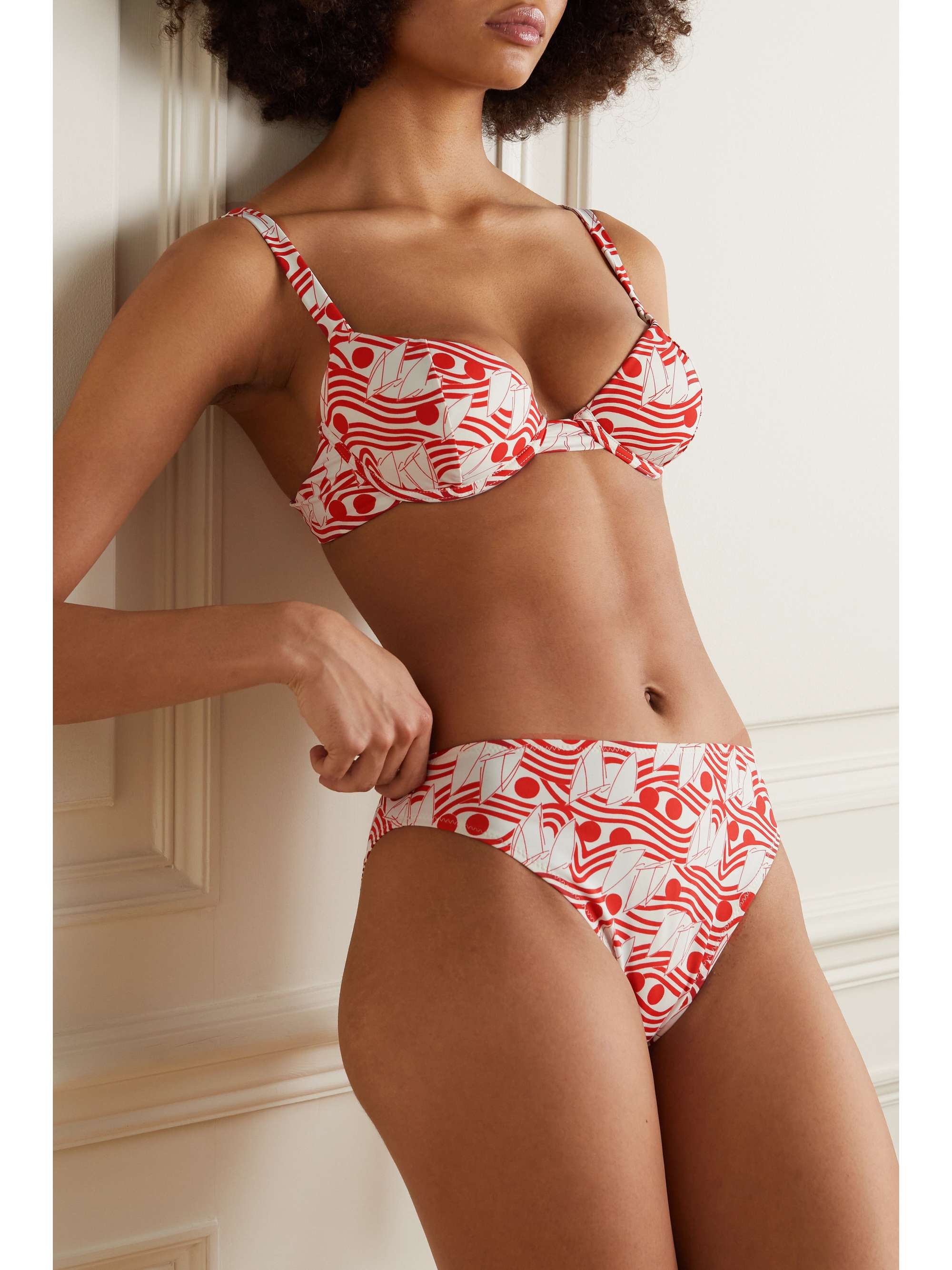 FISCH + NET SUSTAIN printed stretch-ECONYL bikini briefs