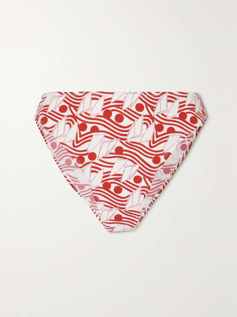 FISCH + Net Sustain Printed Stretch-econyl Bikini Briefs