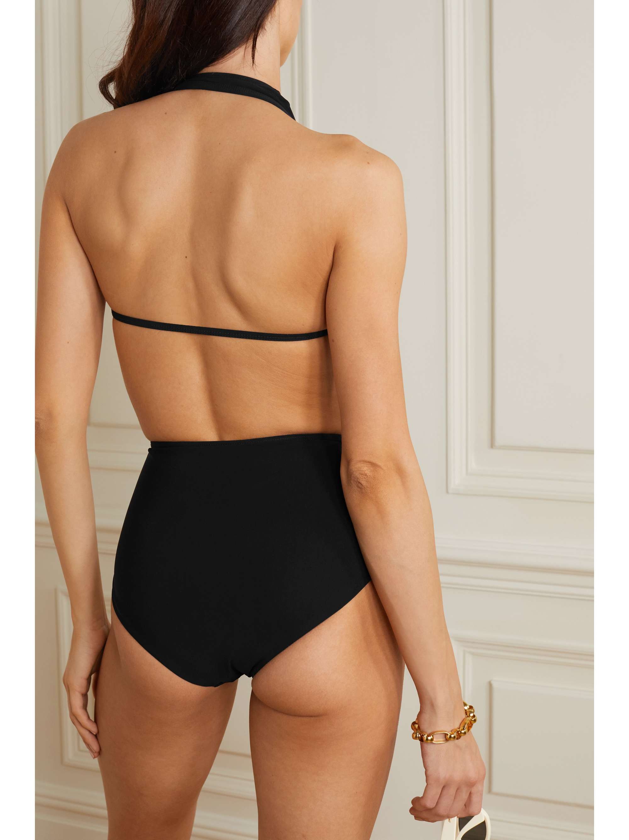 CHRISTOPHER ESBER Cutout halterneck swimsuit