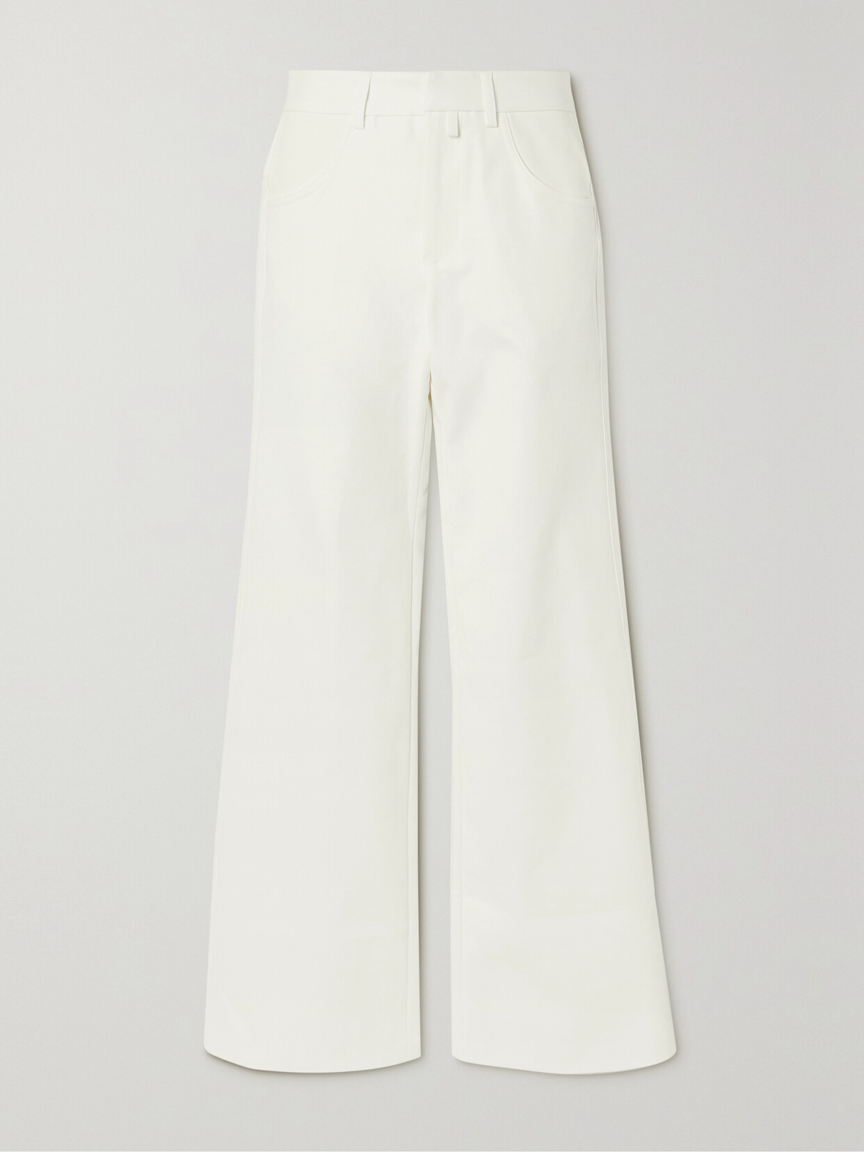 Christopher Esber Stretch-cotton And Lyocell-blend Straight-leg Pants - White