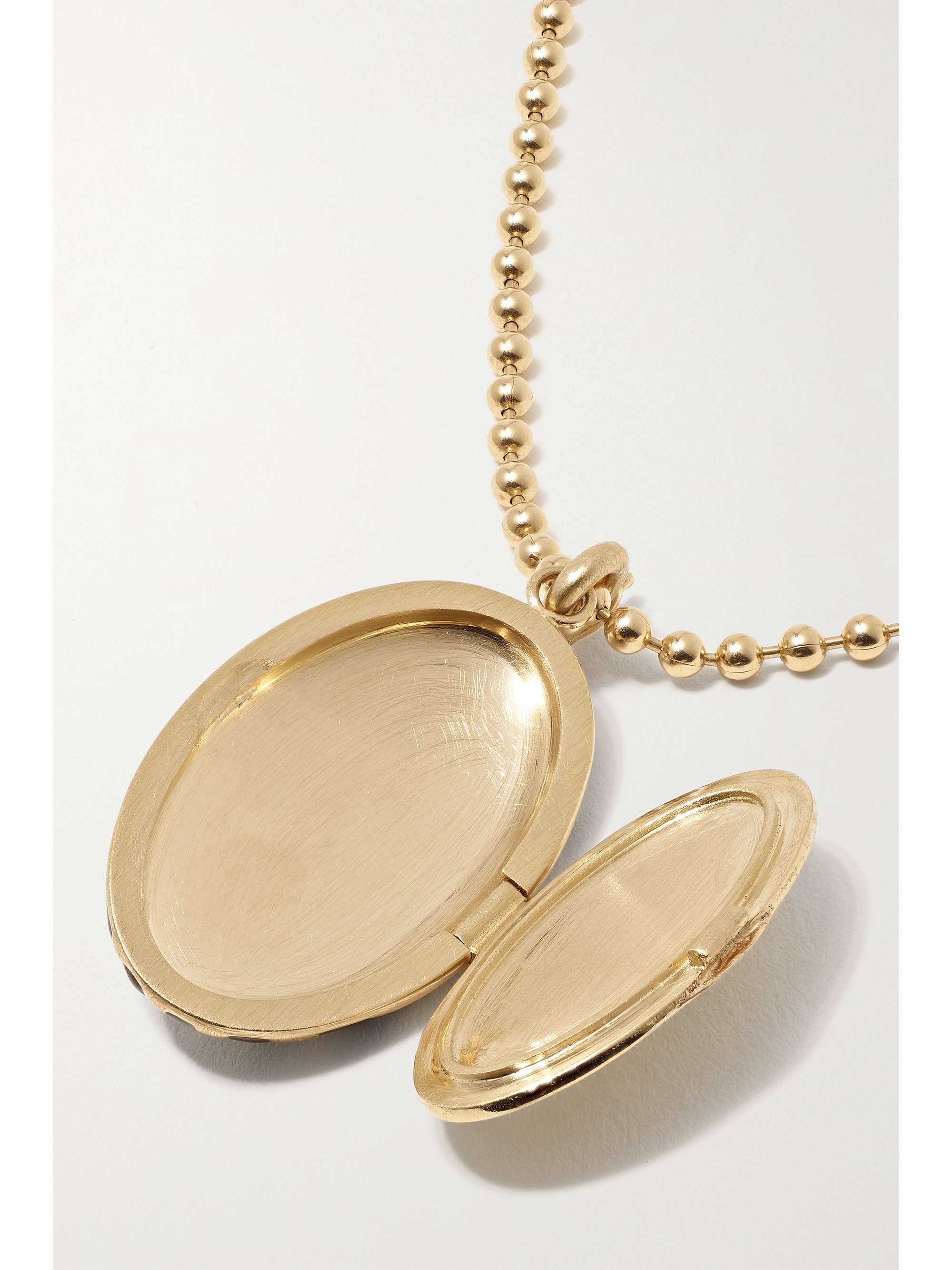STORROW Lillian 14-karat gold and enamel multi-stone necklace