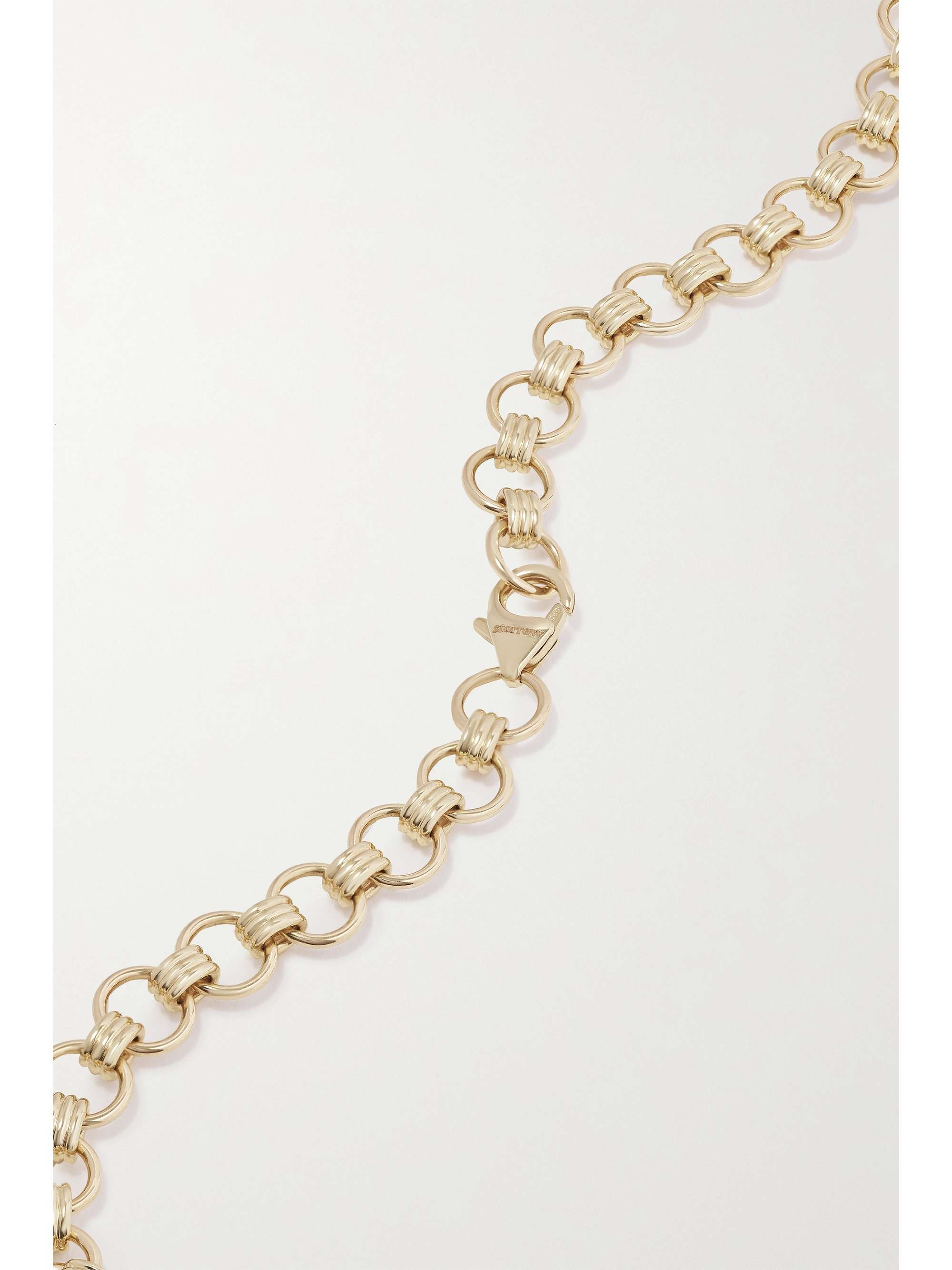 STORROW 14-karat gold, enamel and multi-stone necklace
