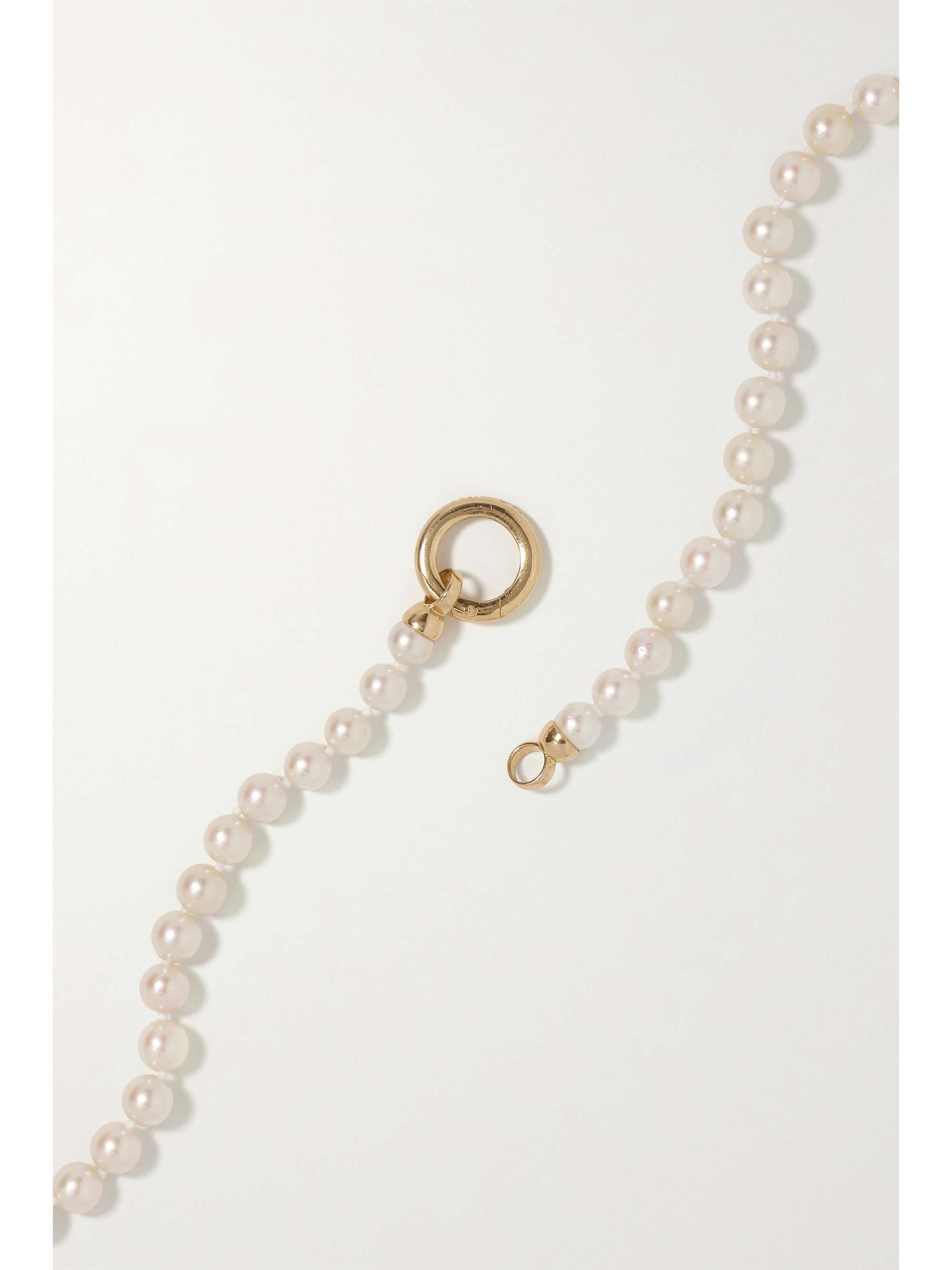 STORROW Eleanor 14-karat gold, enamel, pearl and garnet necklace