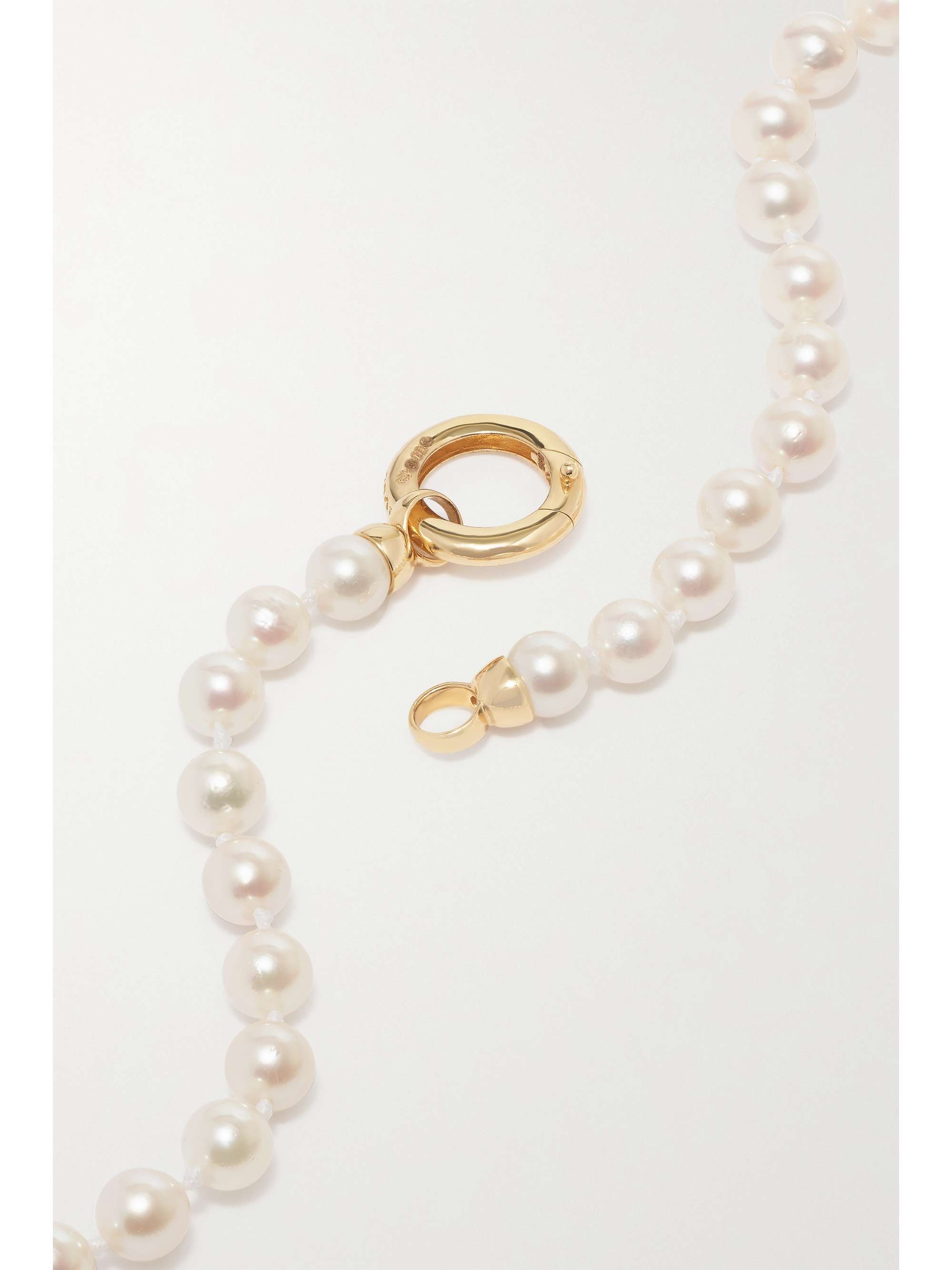 STORROW 14-karat gold opal, diamond and enamel necklace