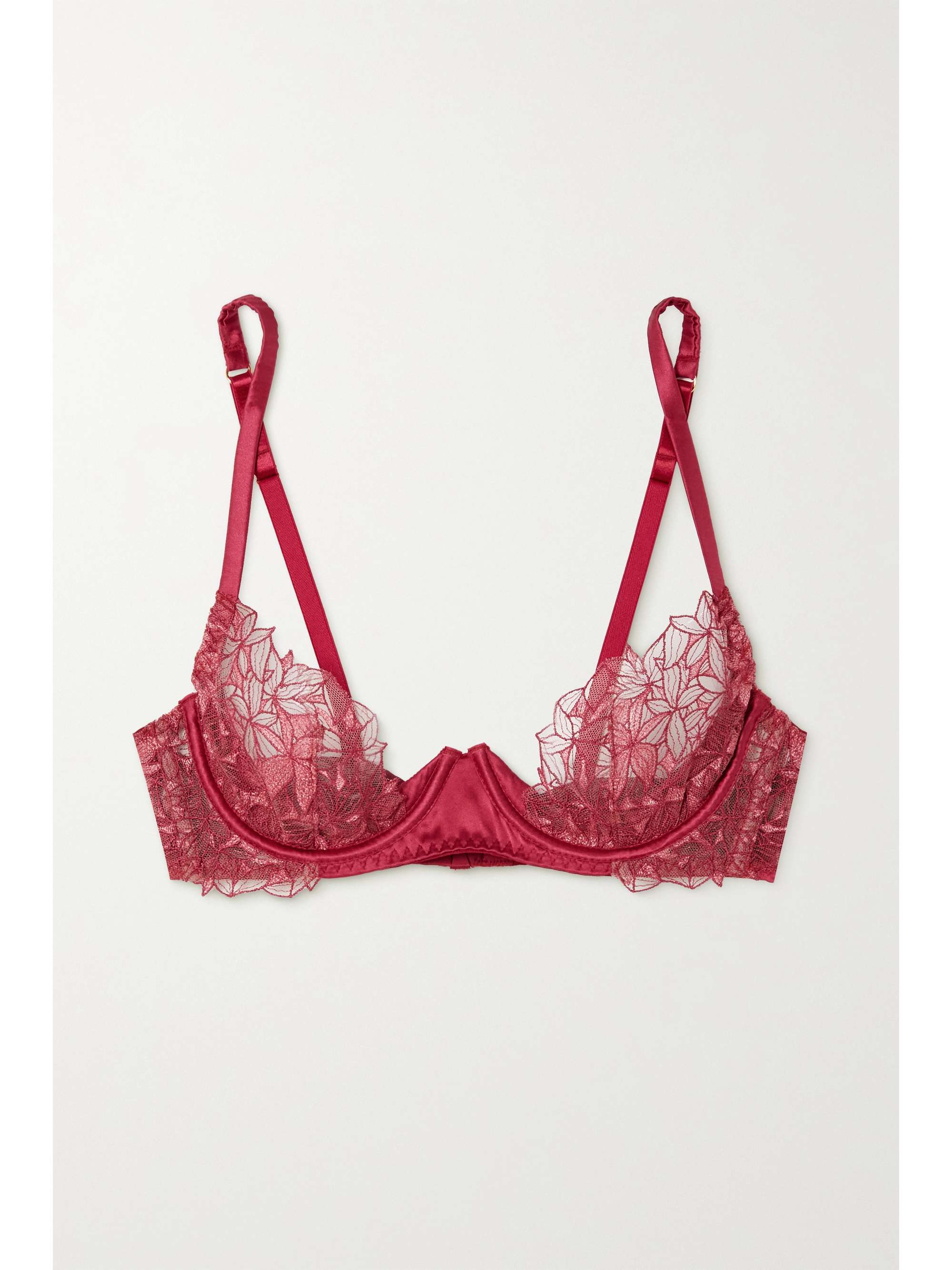 COCO DE MER + Killing Eve Vienna embroidered tulle and satin underwired