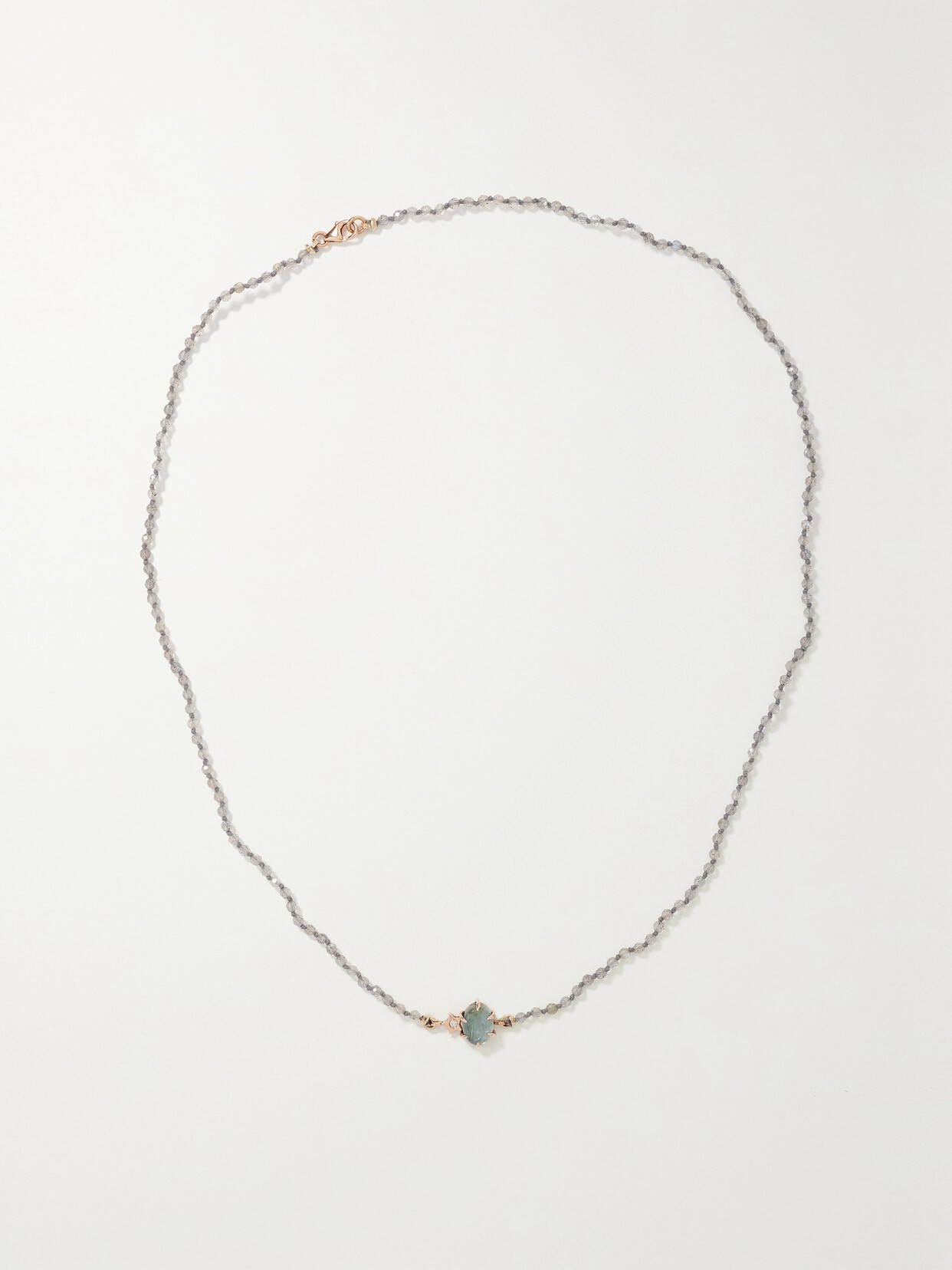 Andrea Fohrman Mini Cosmo 14-karat Rose Gold Multi-stone Necklace