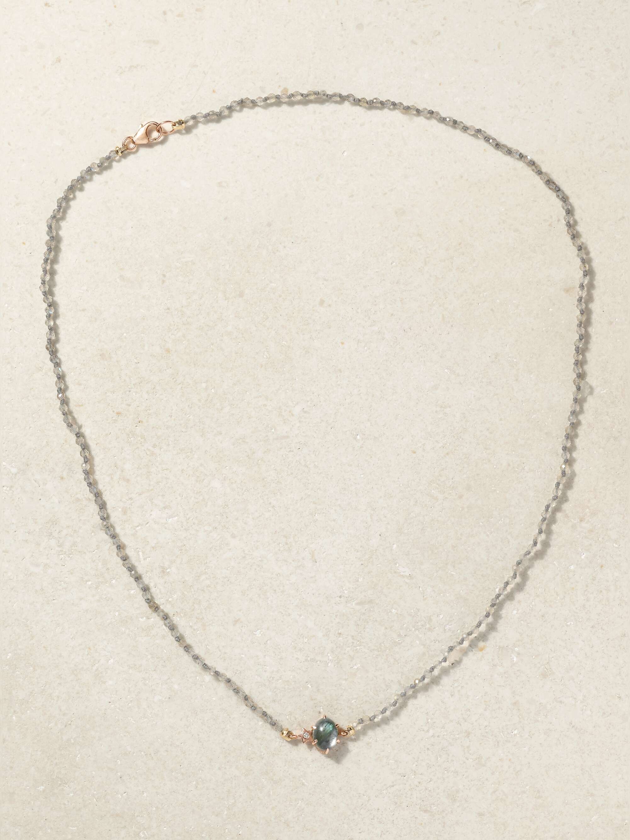 Mini Cosmo 14-karat rose gold multi-stone necklace - gold - One Size