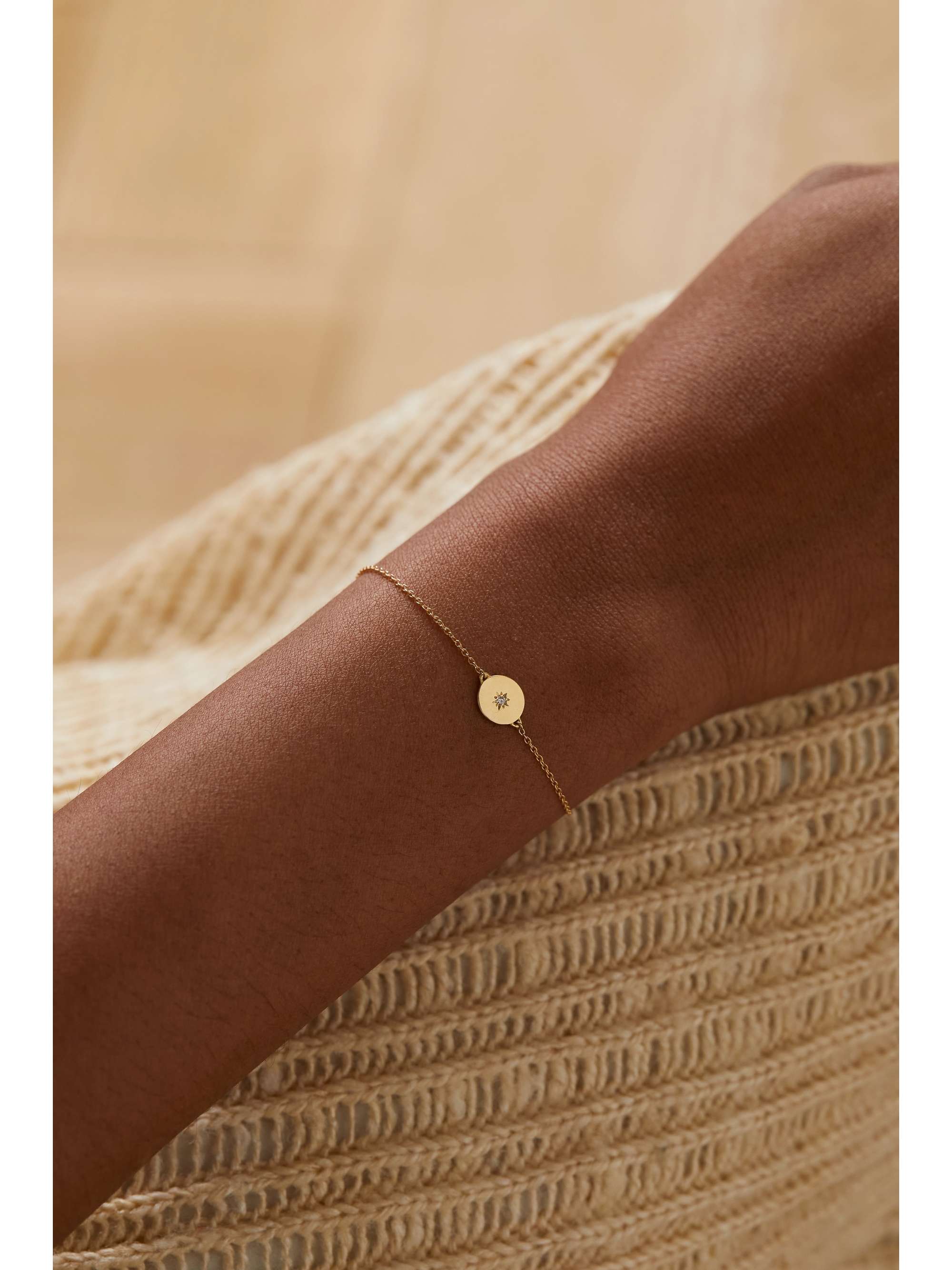 ANDREA FOHRMAN Full Moon 14-karat gold diamond bracelet