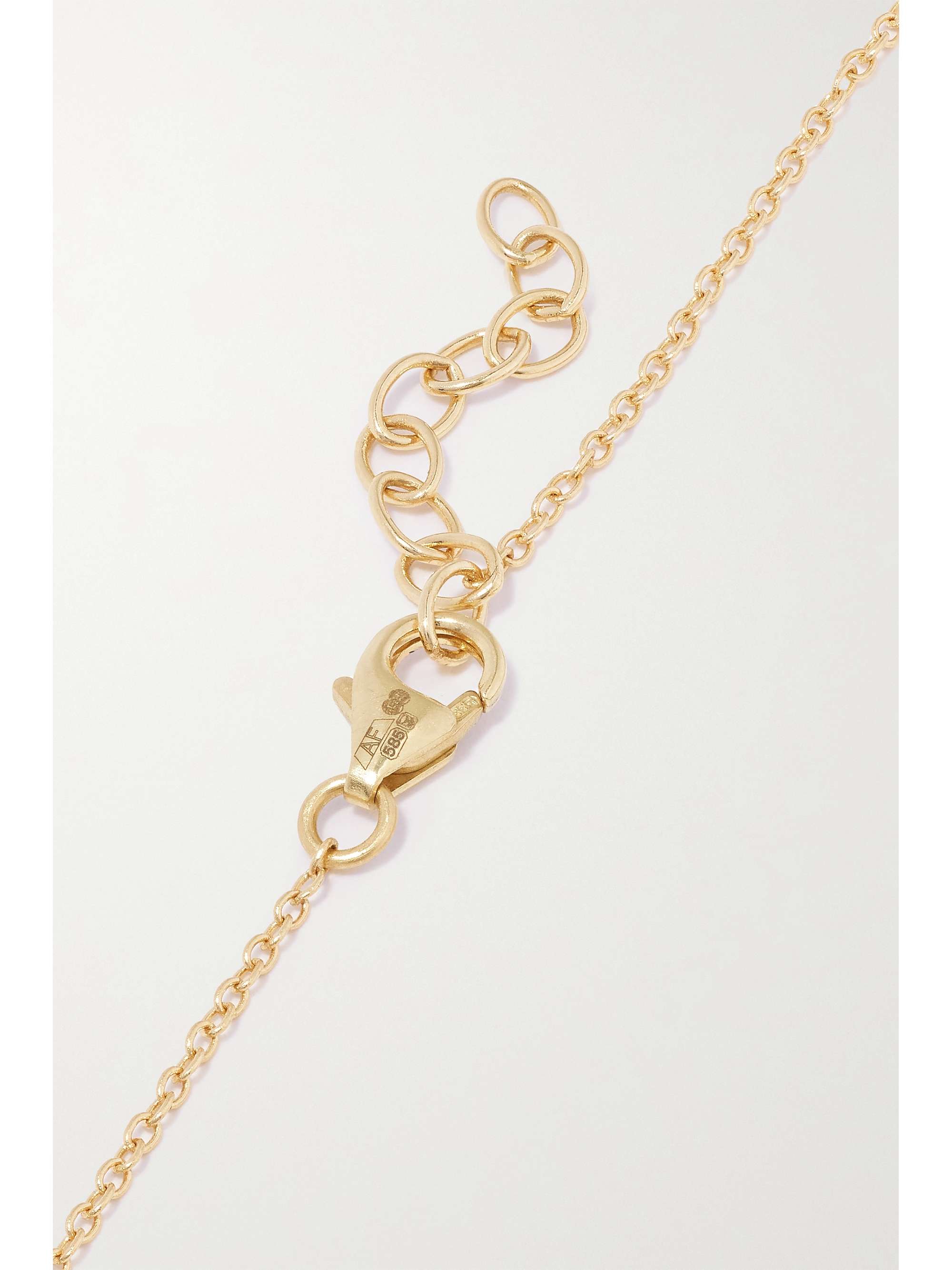 ANDREA FOHRMAN Crescent Moon 14-karat gold diamond bracelet