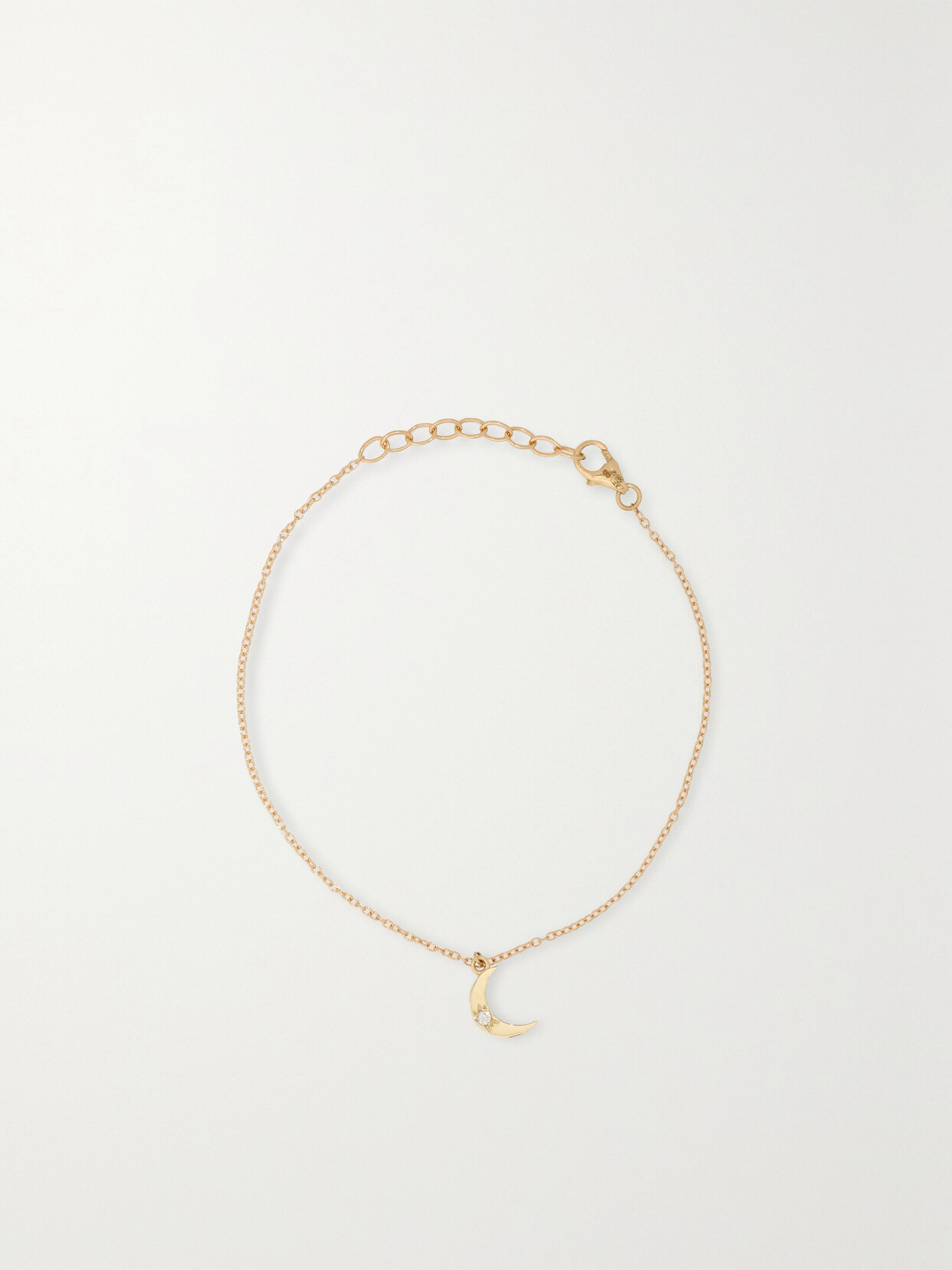 Andrea Fohrman Crescent Moon 14-karat Diamond Bracelet