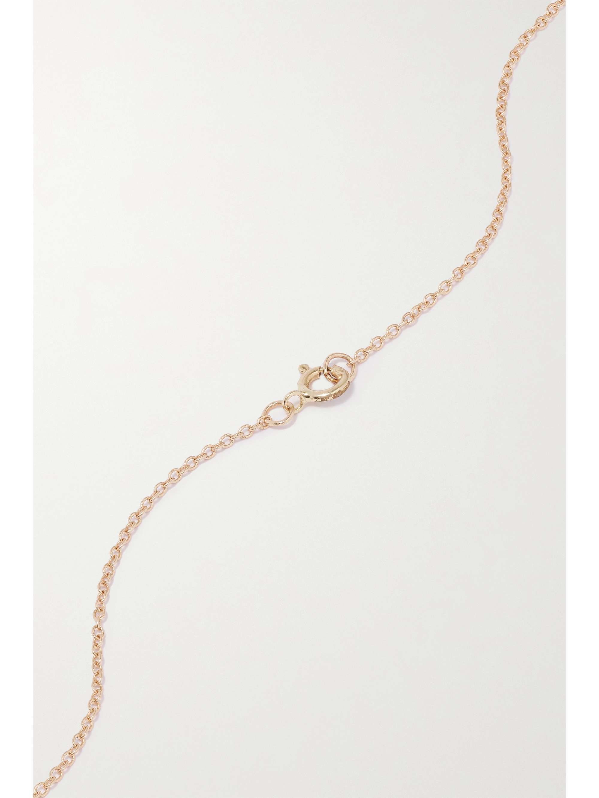 ANDREA FOHRMAN Mini Galaxy 14-karat gold, turquoise and diamond necklace