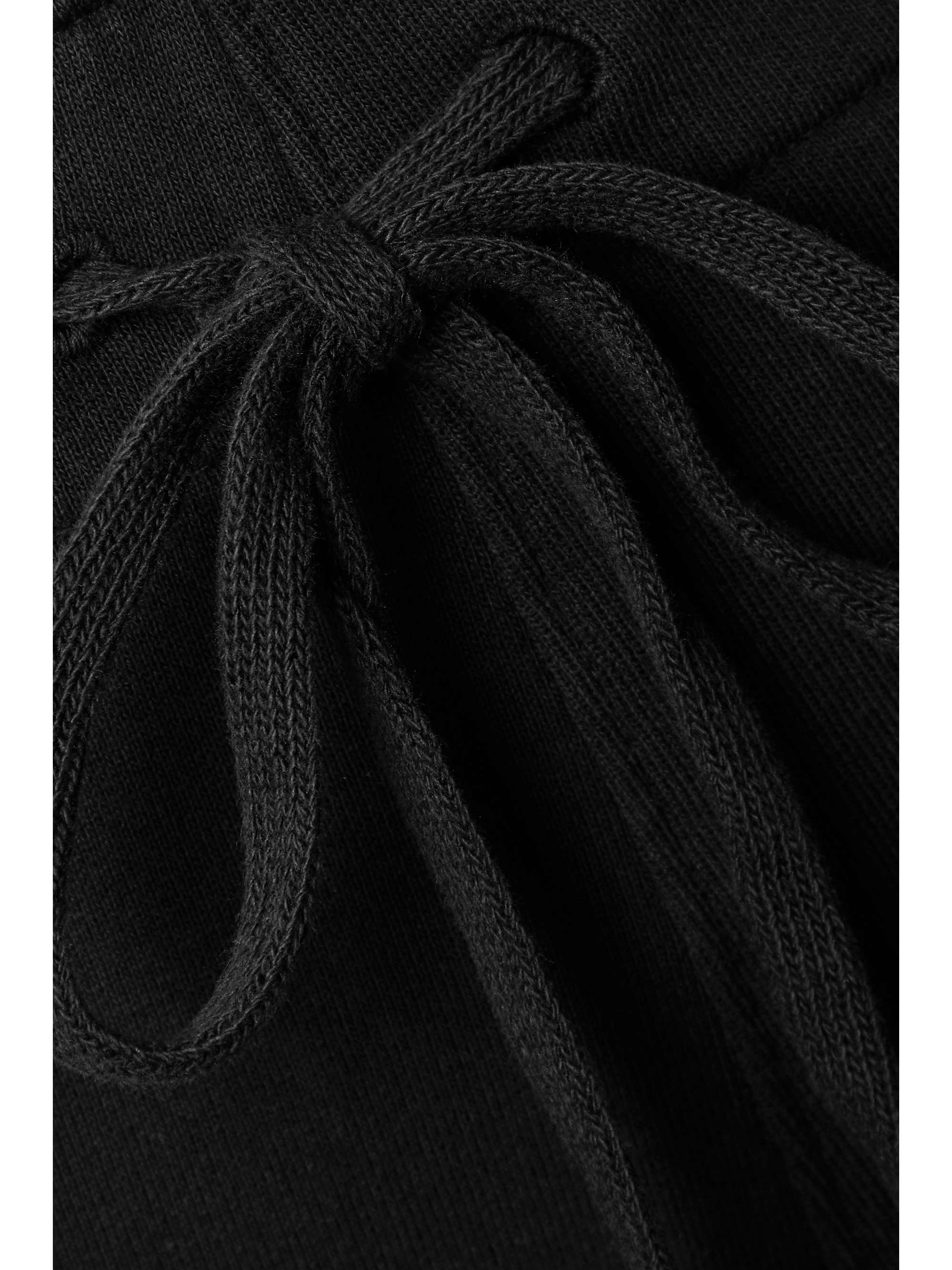 NILI LOTAN Kiki cropped voile-trimmed cotton-jersey track pants