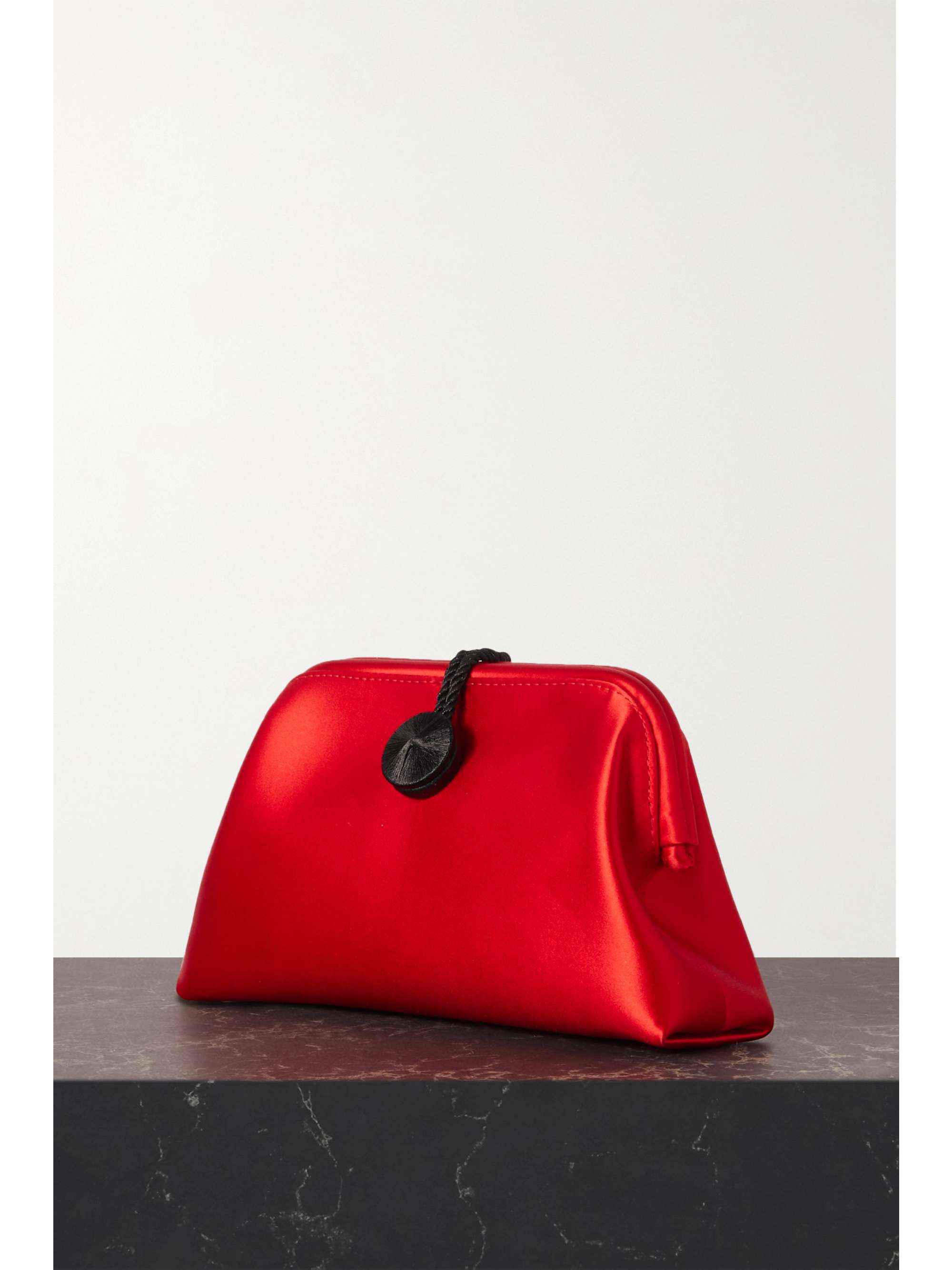 SERENA UZIYEL Lia embellished silk-satin clutch
