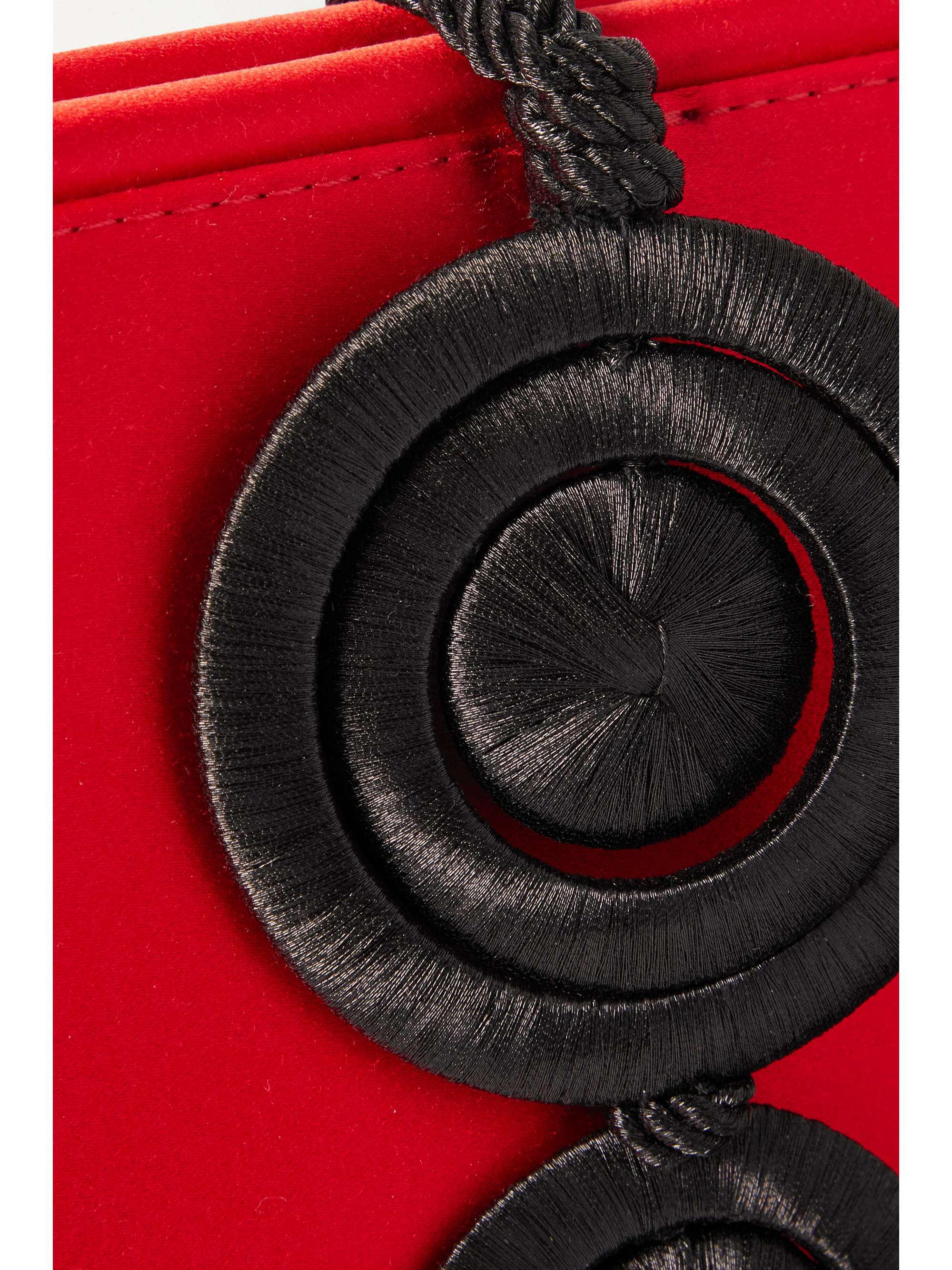 SERENA UZIYEL Lia embellished silk-satin clutch