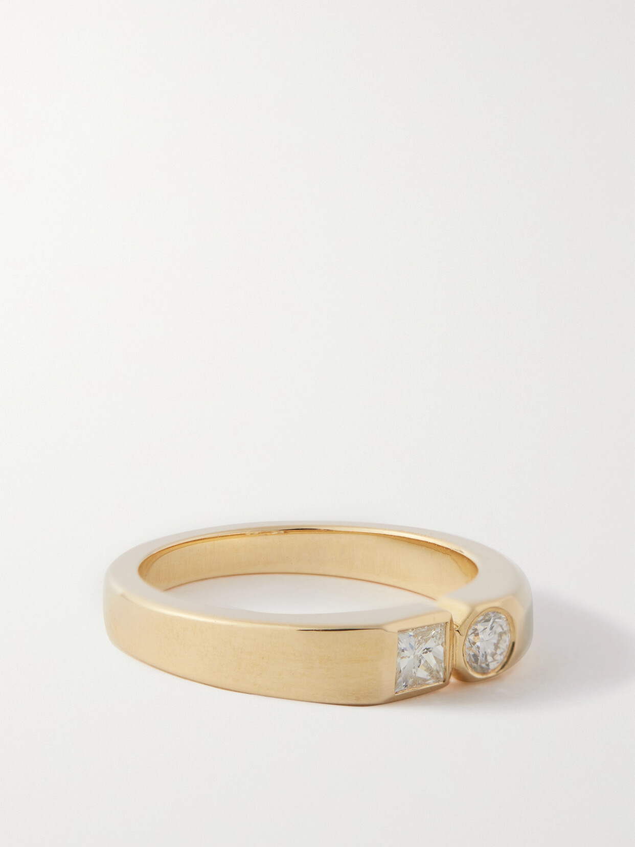 Wwake Dyad 14-karat Gold Recycled Diamond Ring