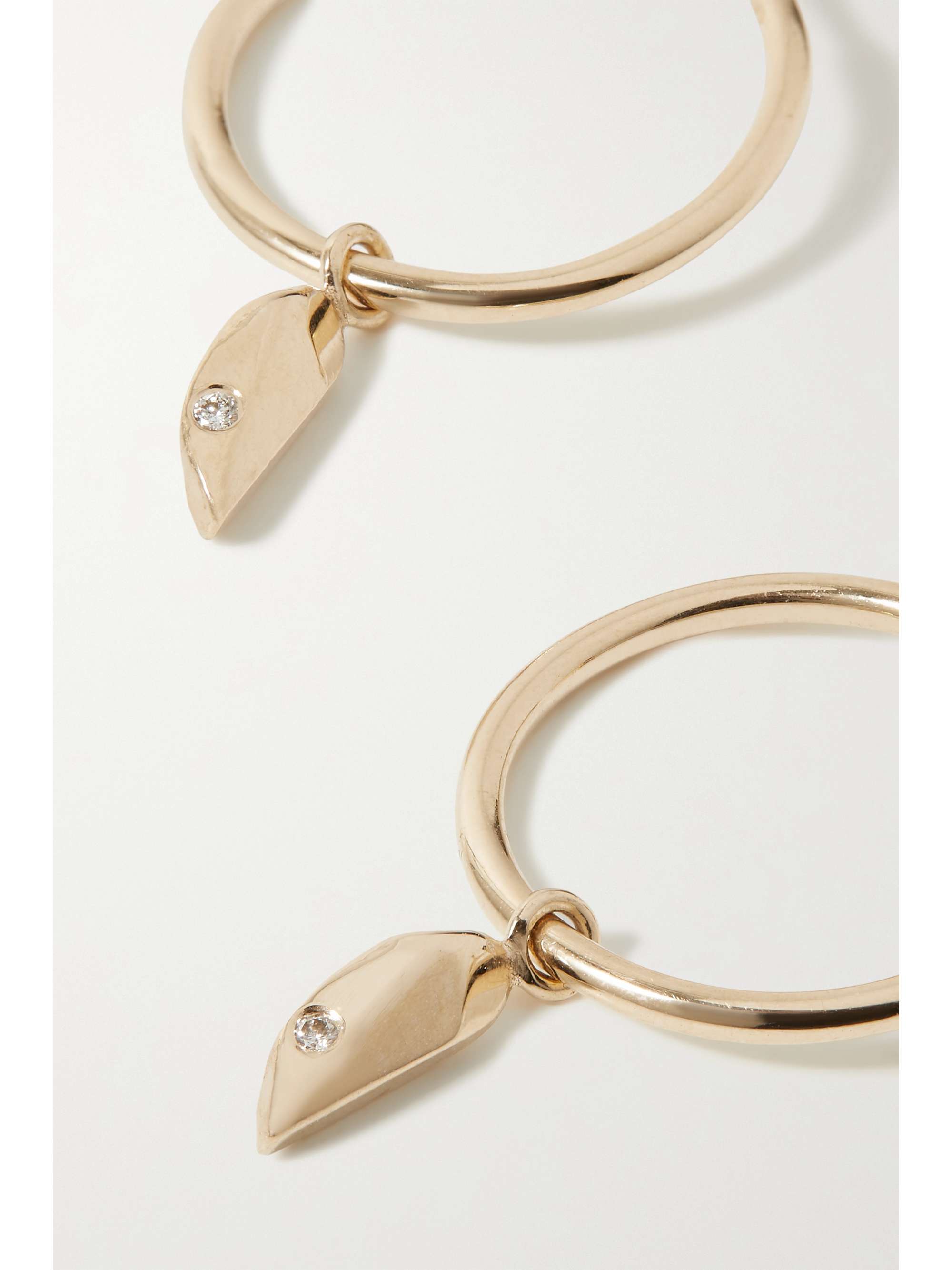 WWAKE Fragment 14-karat gold diamond hoop earrings