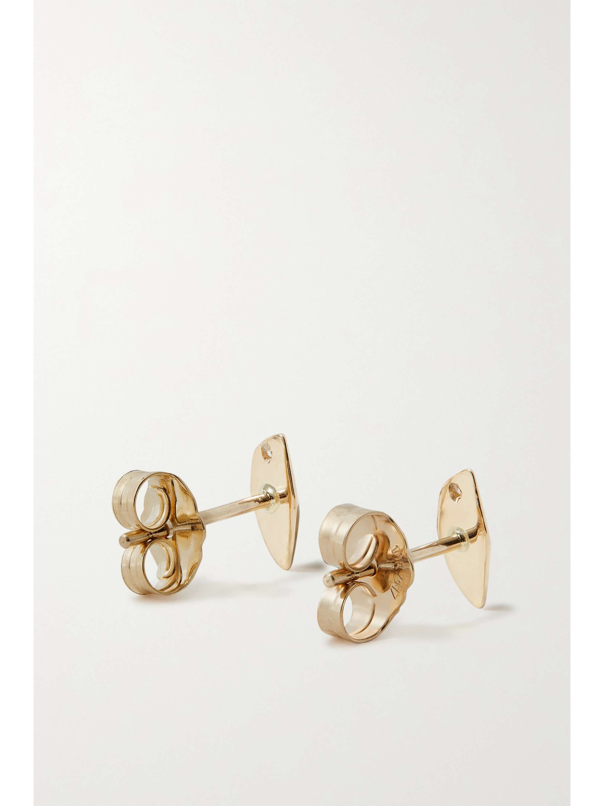 WWAKE Small Fragment 14-karat gold diamond earrings