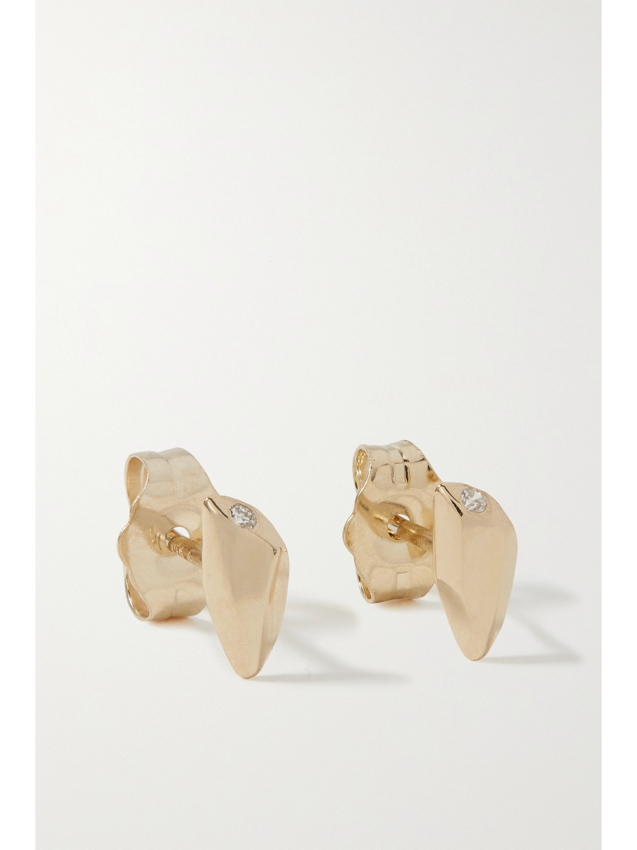 Wwake - Small Fragment 14-karat Gold Diamond Earrings - one size 22 Awaiting product image