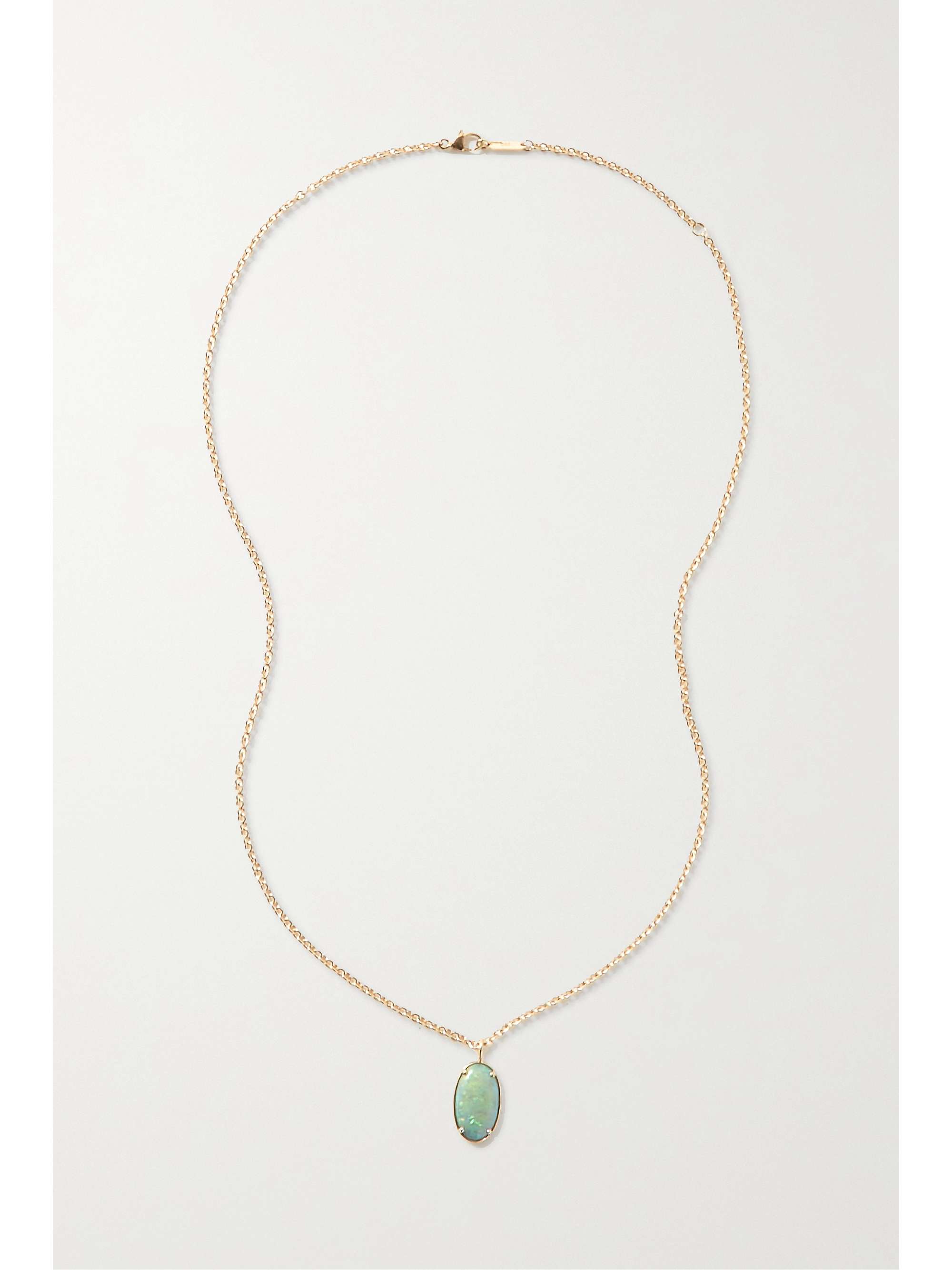 WWAKE Borealis Pendant No. 7 14-karat recycled gold opal necklace