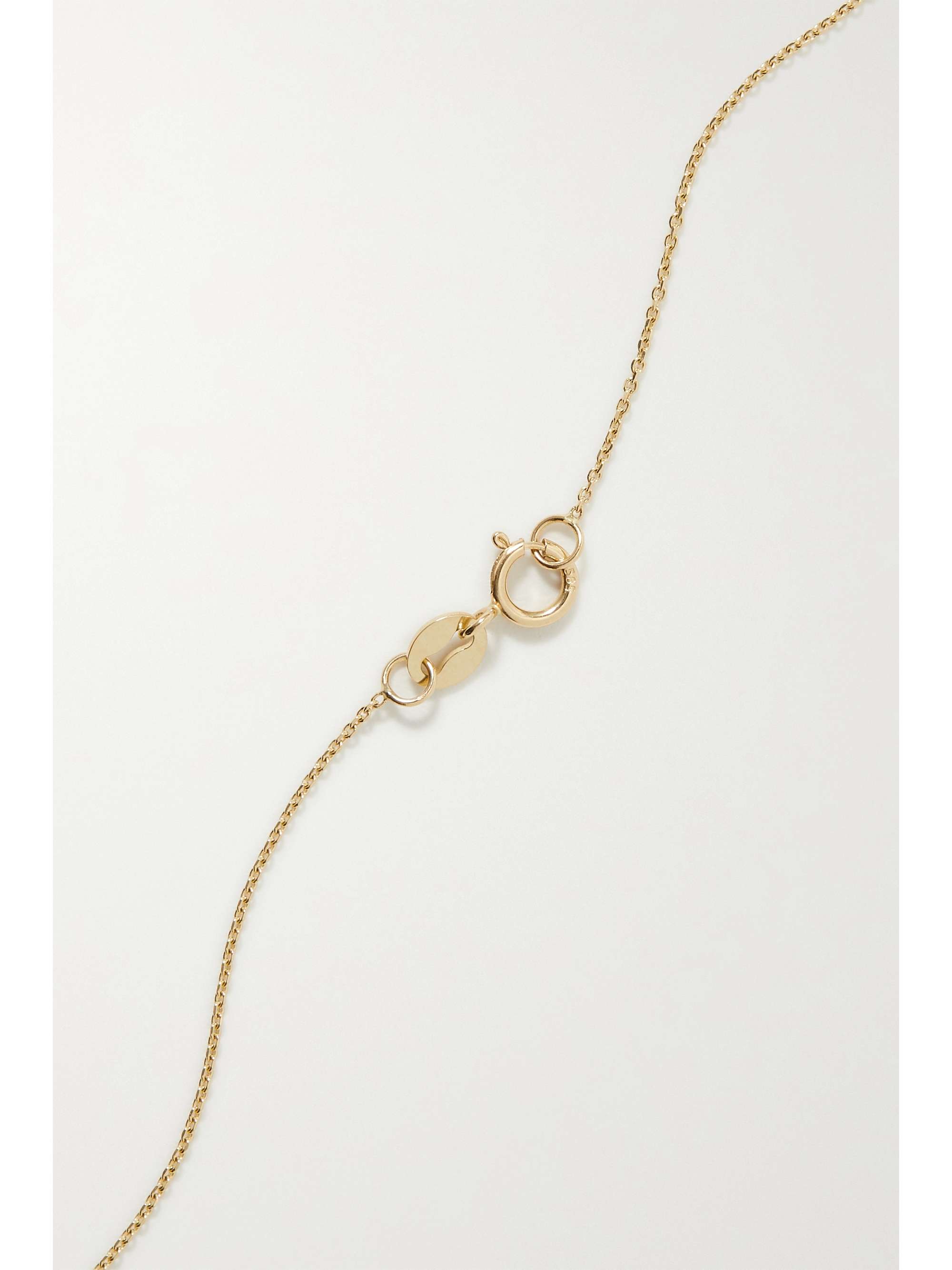 WWAKE Small 14-karat gold, opal and sapphire necklace