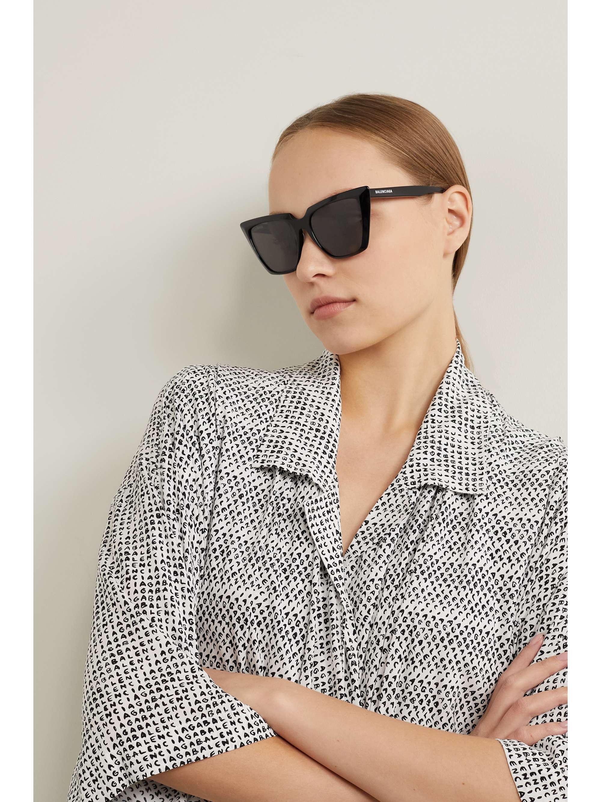 BALENCIAGA EYEWEAR Cat-eye acetate sunglasses