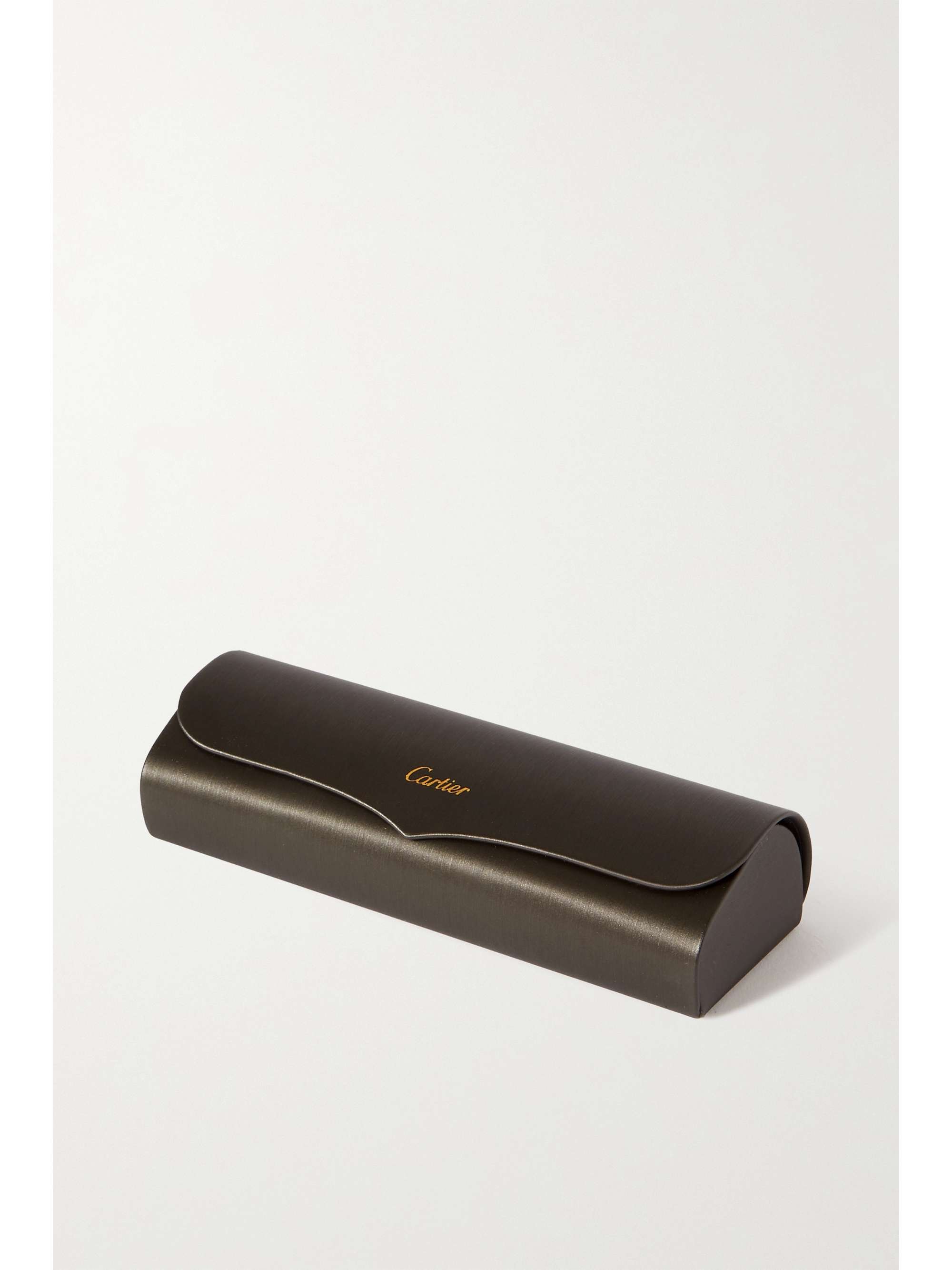 CARTIER EYEWEAR Square-frame gold-tone optical glasses