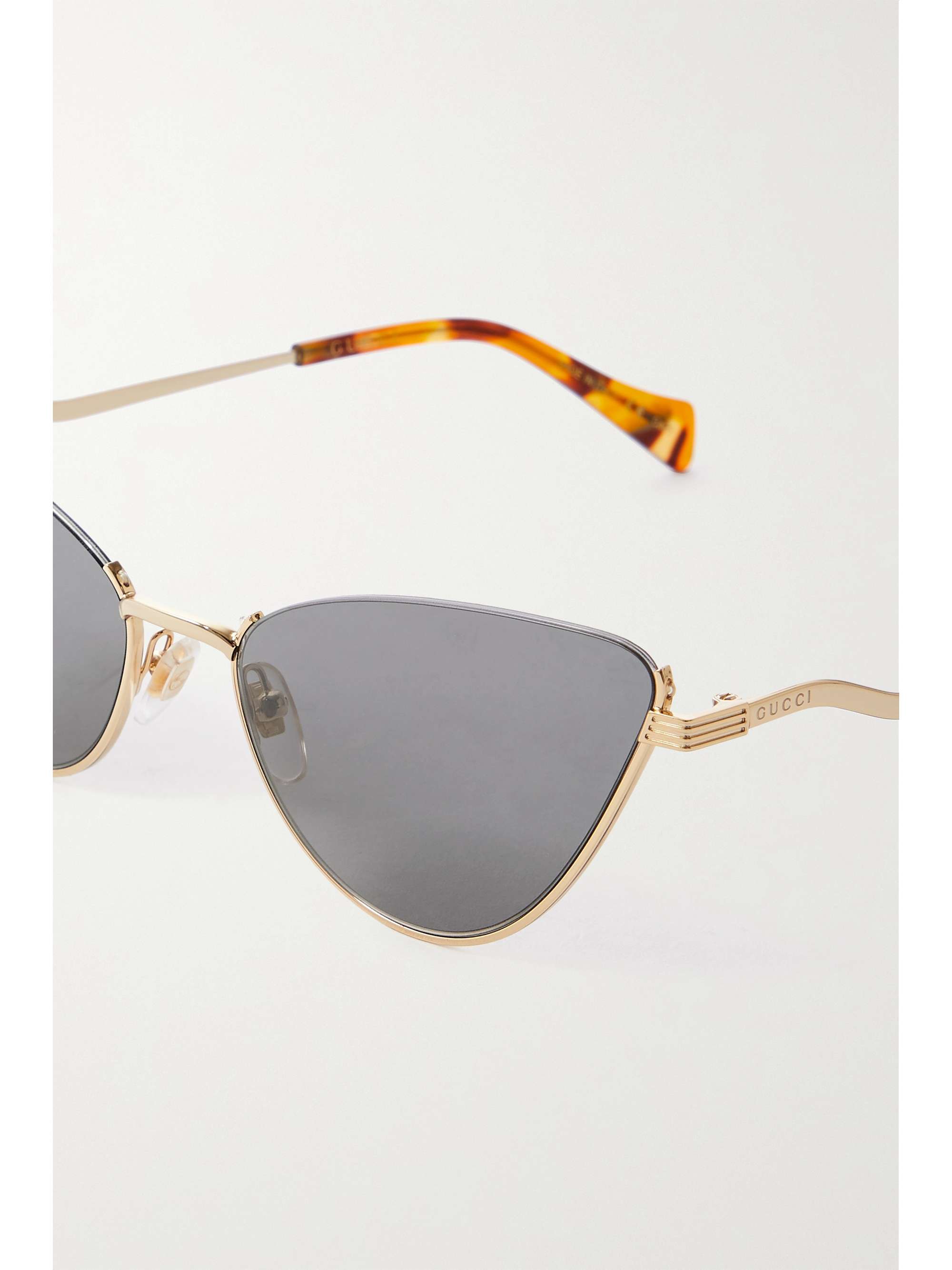GUCCI EYEWEAR Cat-eye gold-tone sunglasses