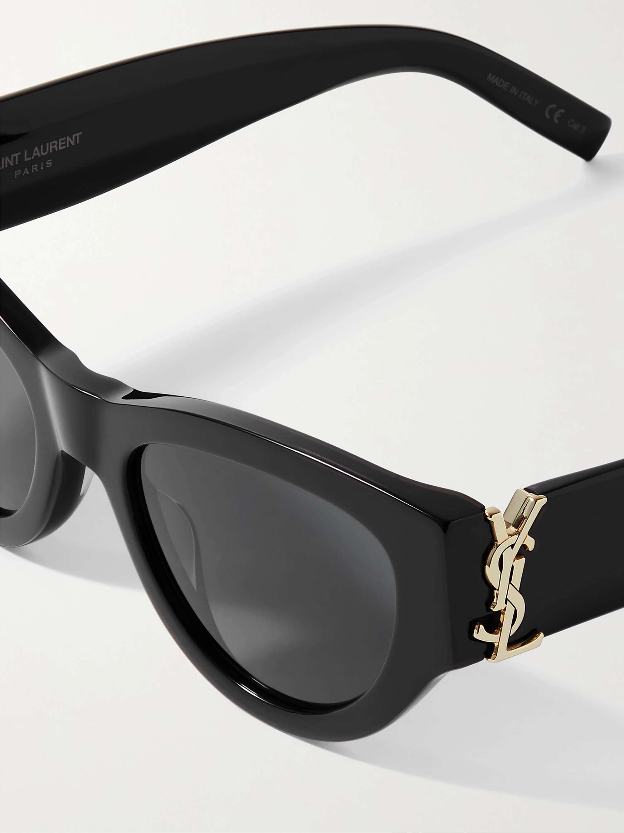 SAINT LAURENT EYEWEAR YSL oversized cateye acetate sunglasses NETAPORTER
