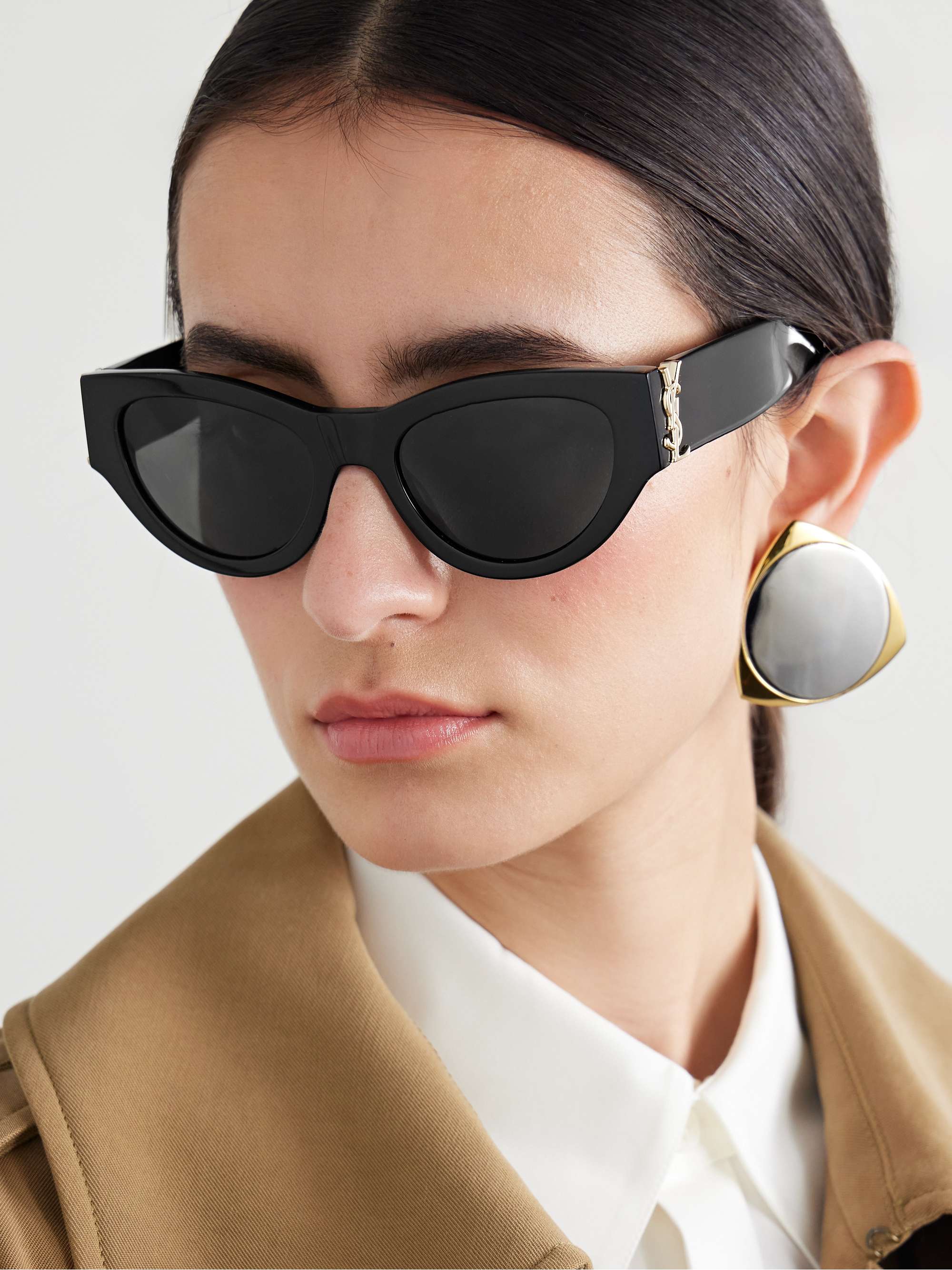 YSL oversized cat-eye acetate sunglasses