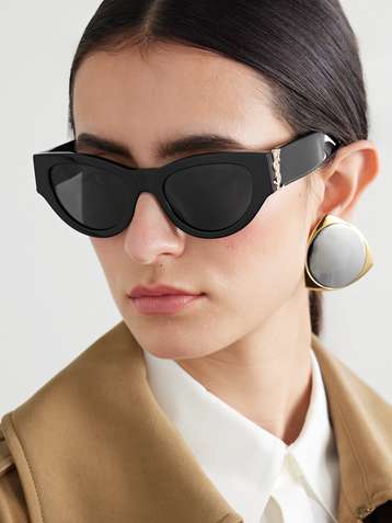 Saint Laurent Eyewear Cat-Eye Tinted Sunglasses