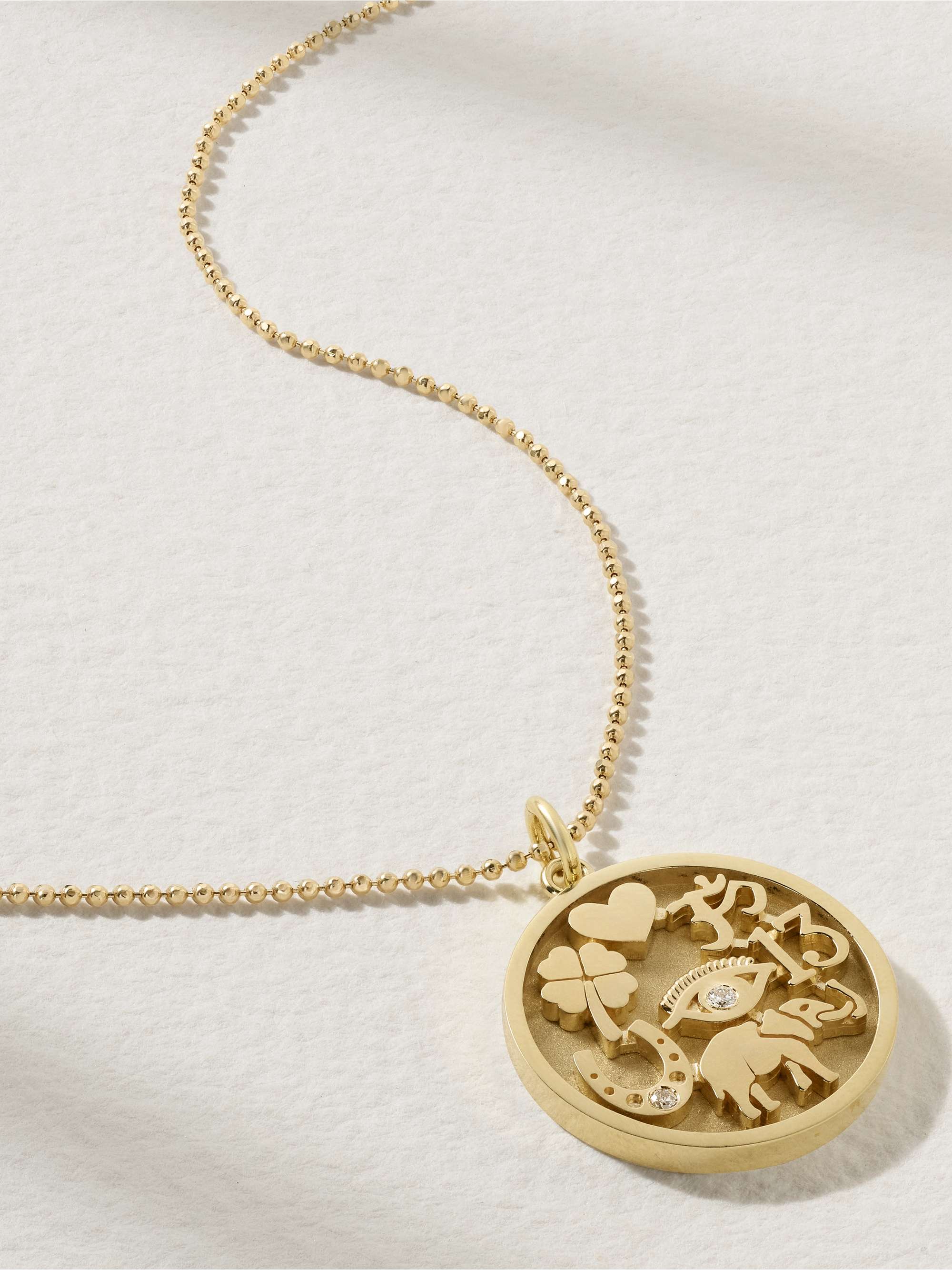 Jennifer Meyer | 18K Gold Good Luck Necklace | Fine Jewelry