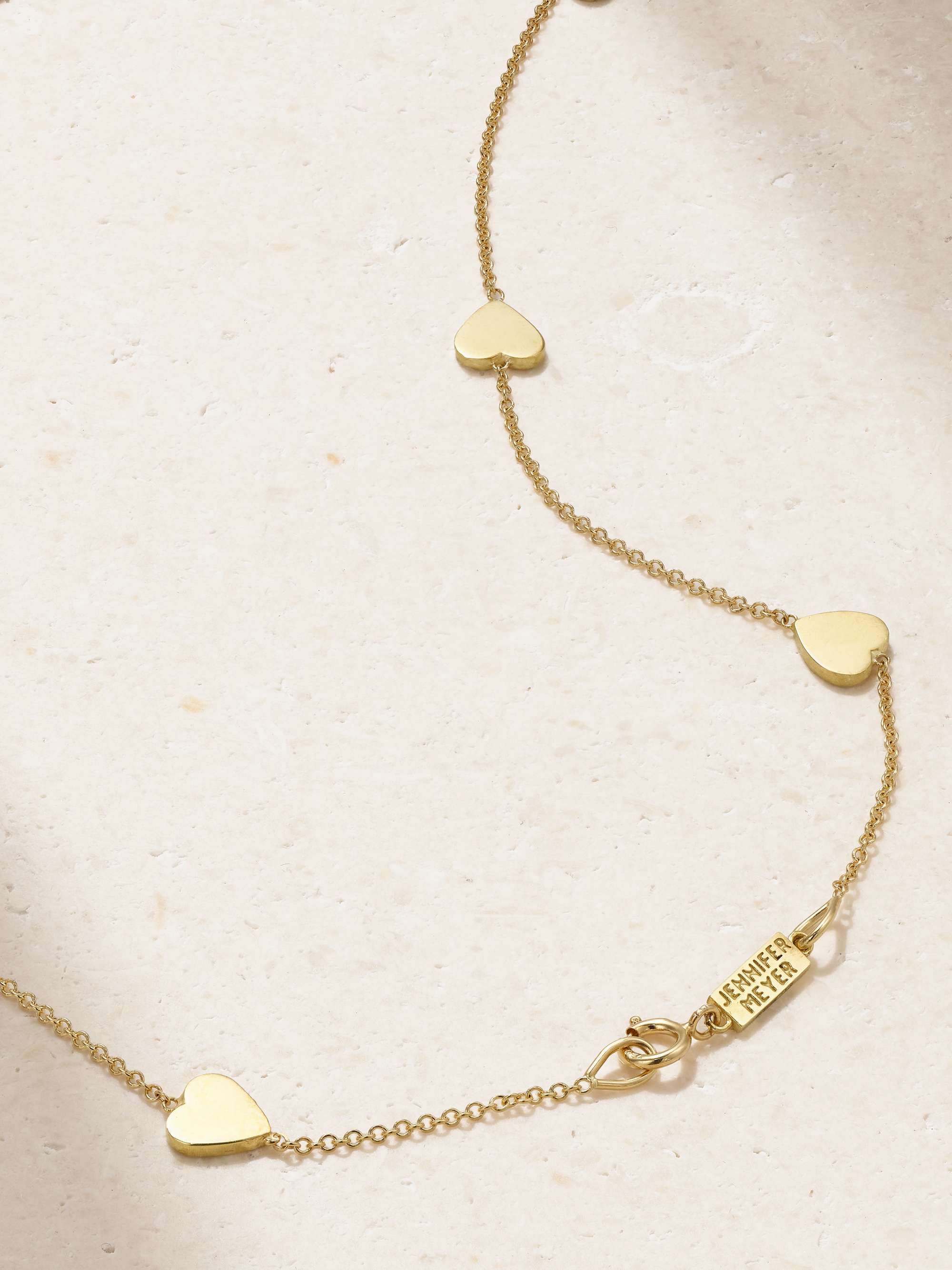 JENNIFER MEYER Heart-by-the-Inch 18-karat gold necklace