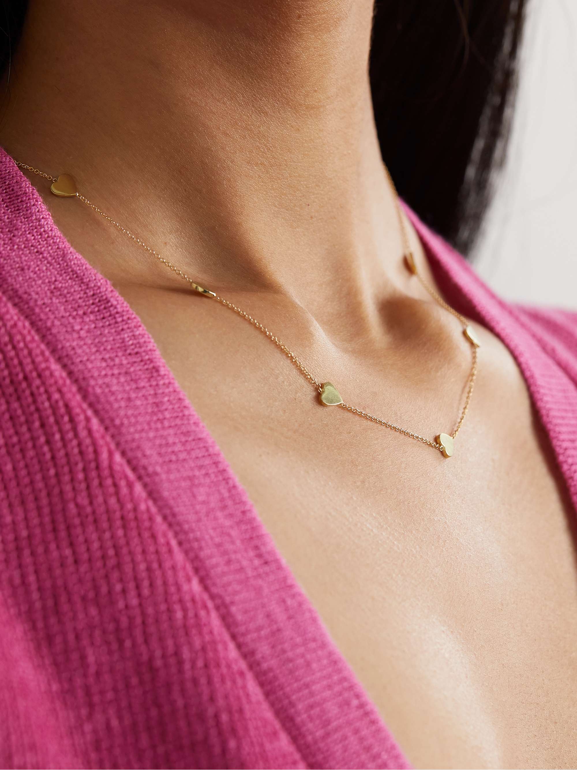 JENNIFER MEYER Heart-by-the-Inch 18-karat gold necklace