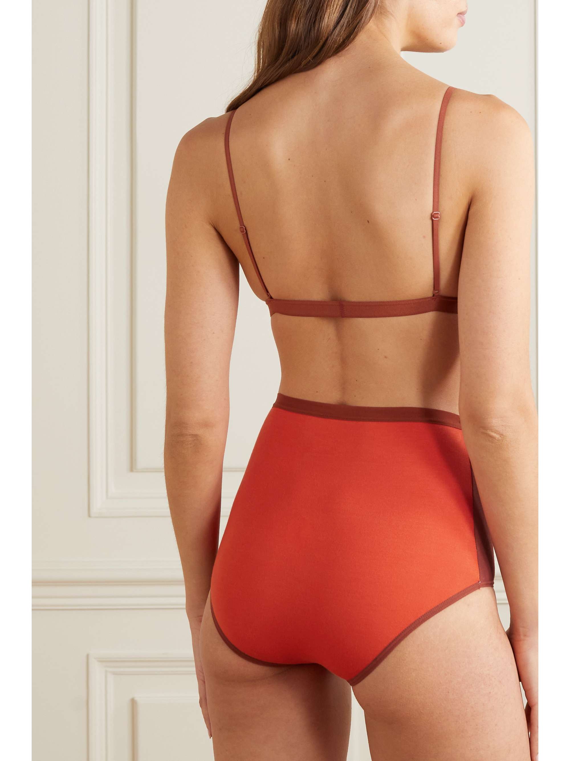 BASERANGE + NET SUSTAIN stretch-bamboo soft-cup triangle bra