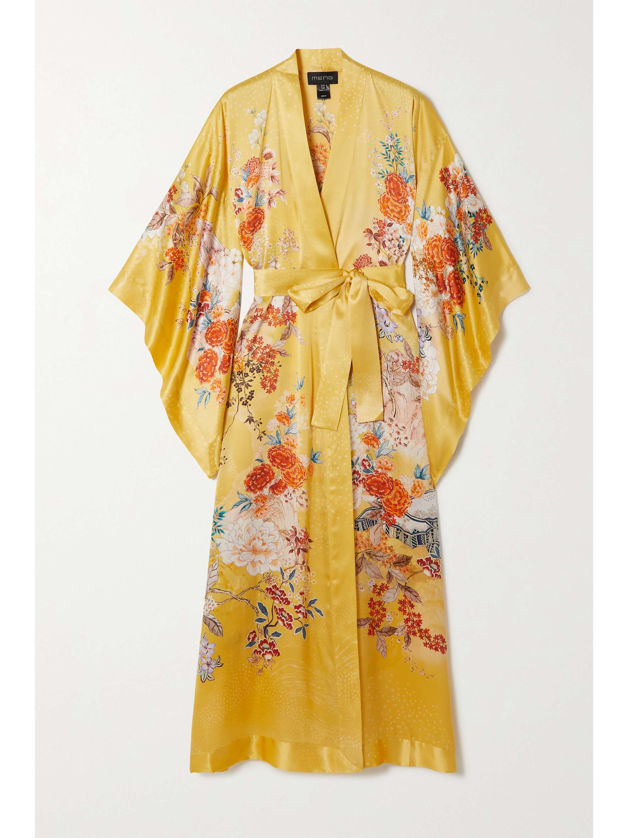 silk floral robe