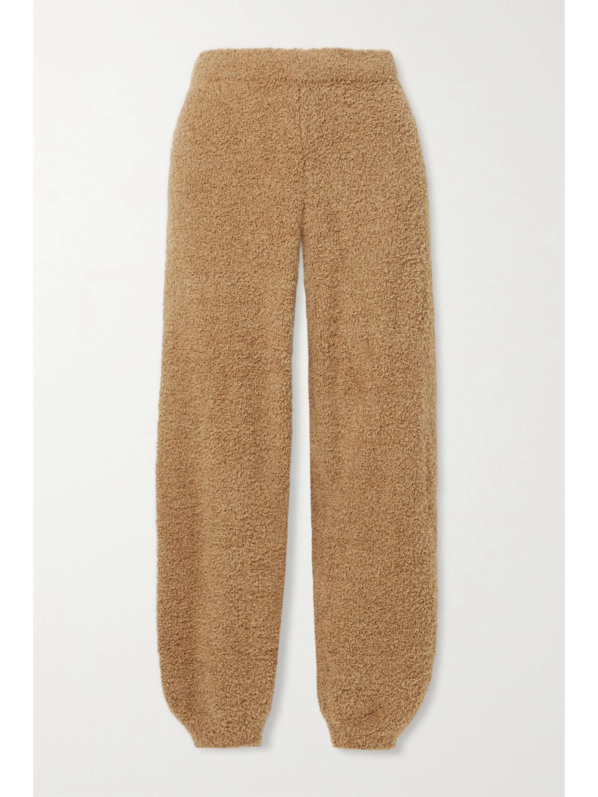 SKIMS Cozy Knit bouclé track pants Camel NETAPORTER