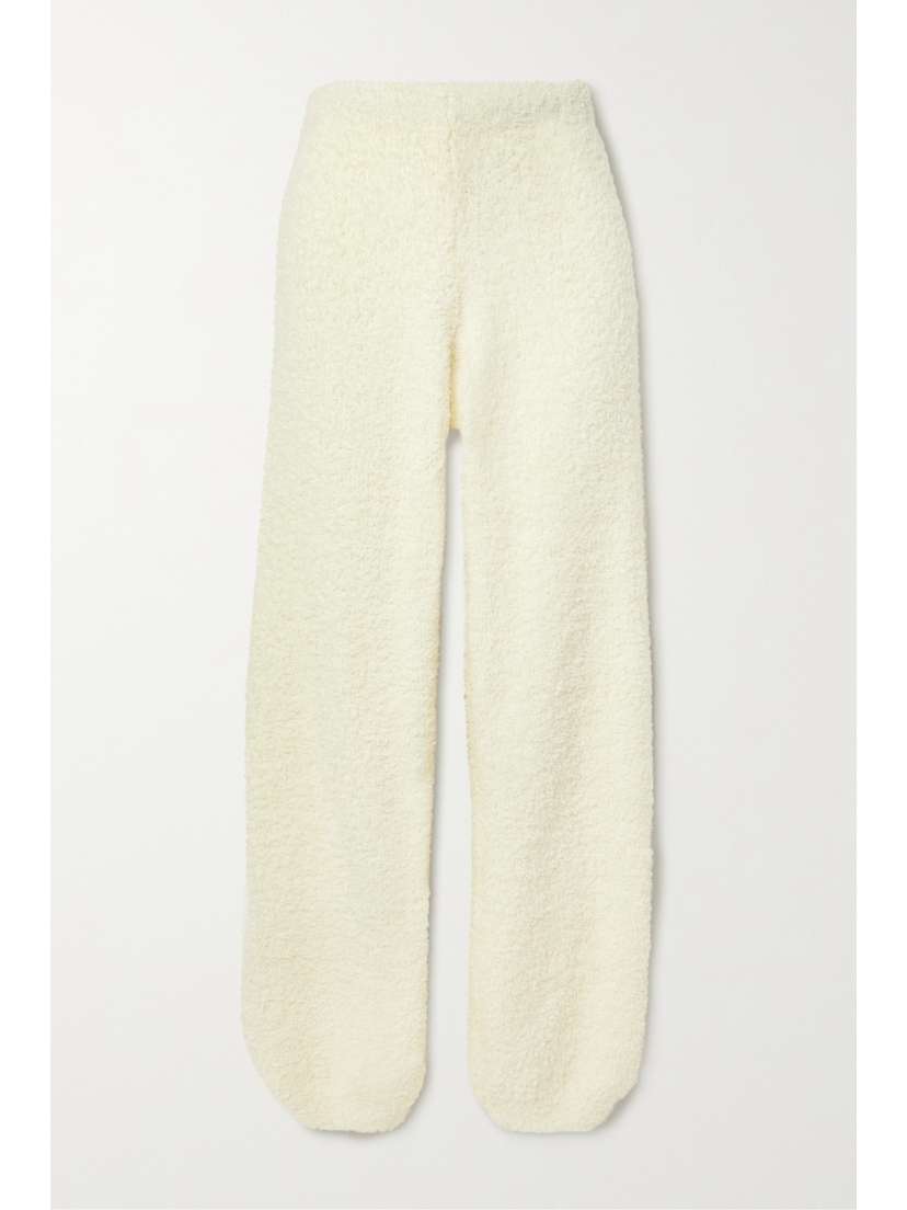 Skims Cozy Knit Bouclé Track Pants - Bone