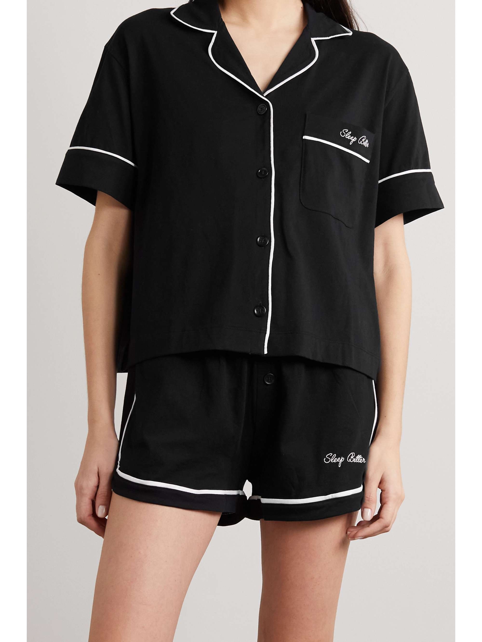 NET SUSTAIN embroidered brushed organic 