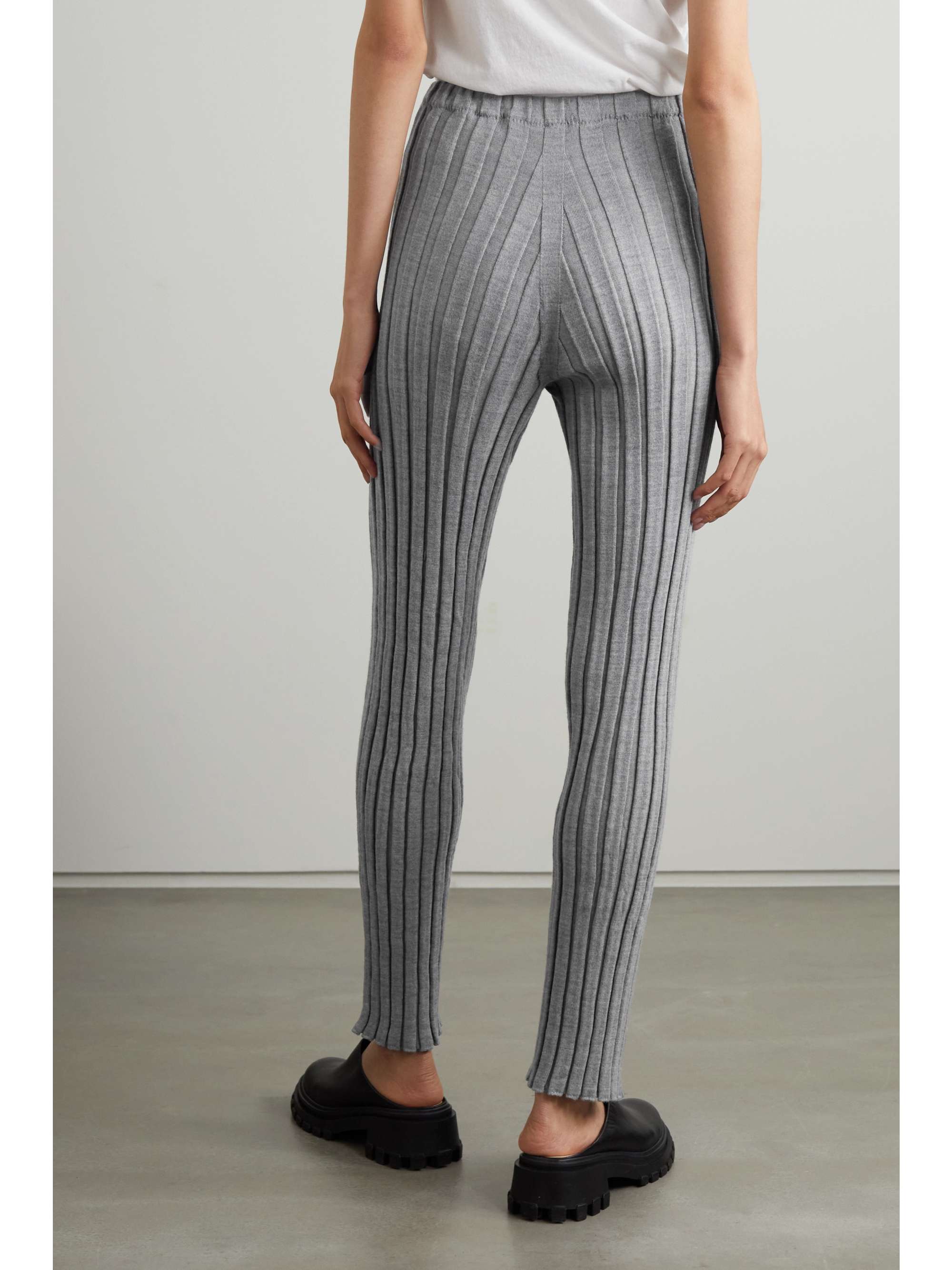 BASERANGE Adler ribbed merino wool slim-leg pants