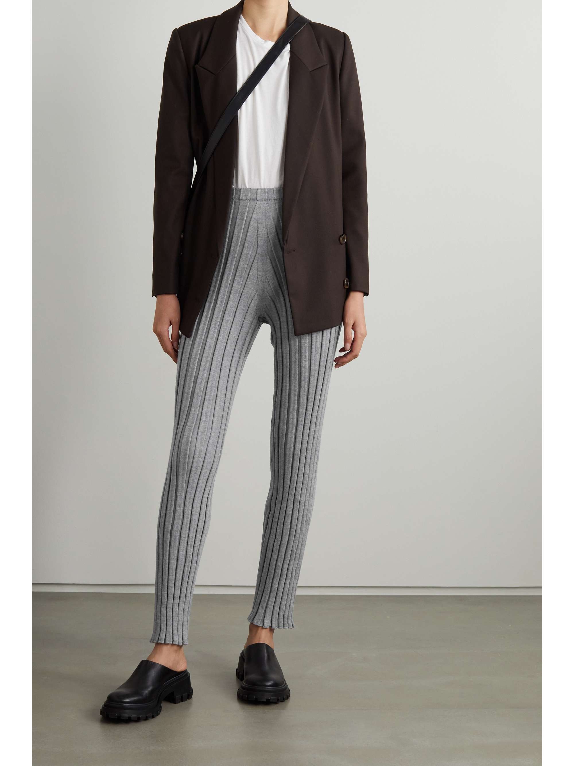 BASERANGE Adler ribbed merino wool slim-leg pants