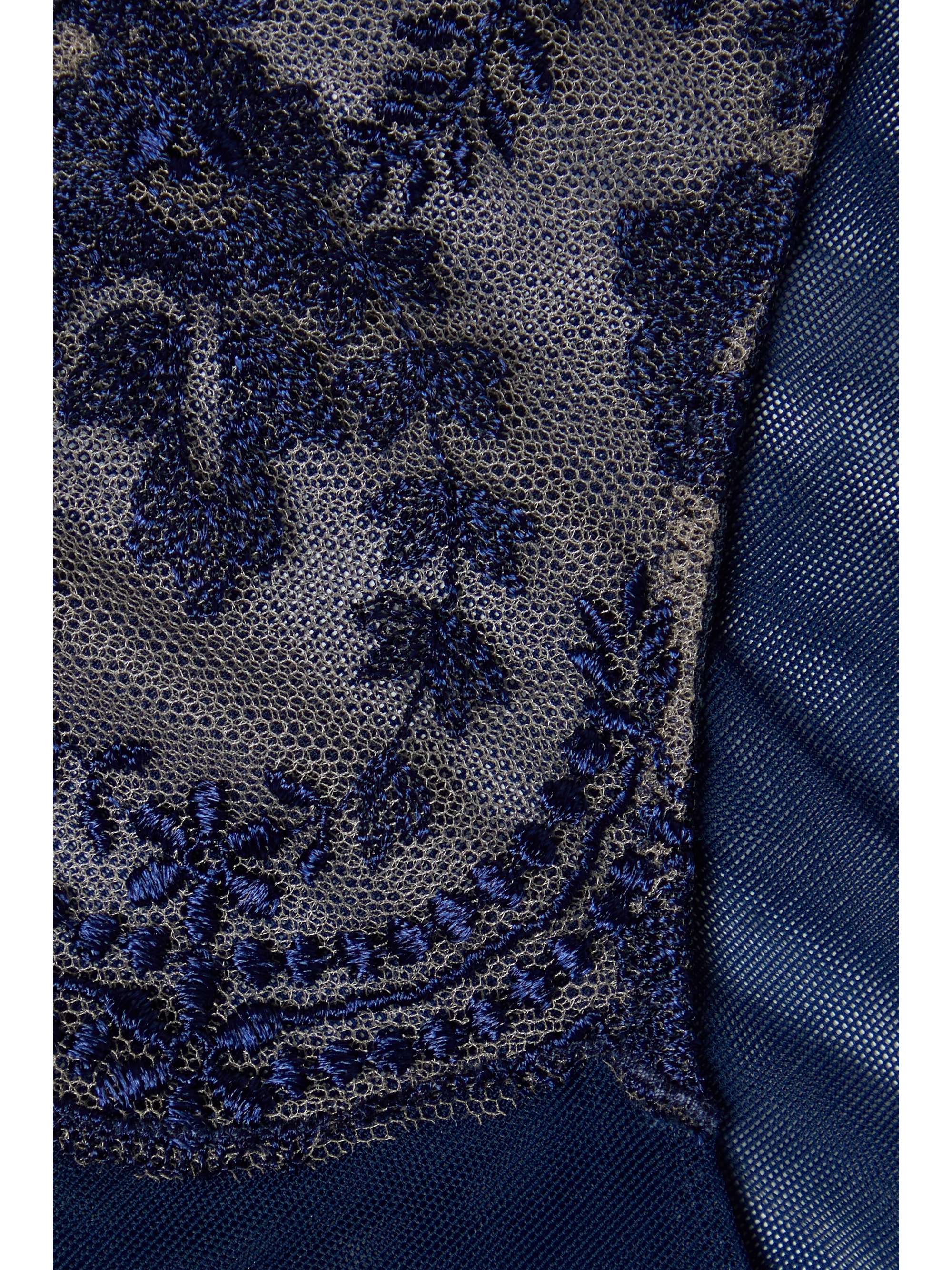 I.D. SARRIERI Tuscan Holiday embroidered stretch-tulle briefs