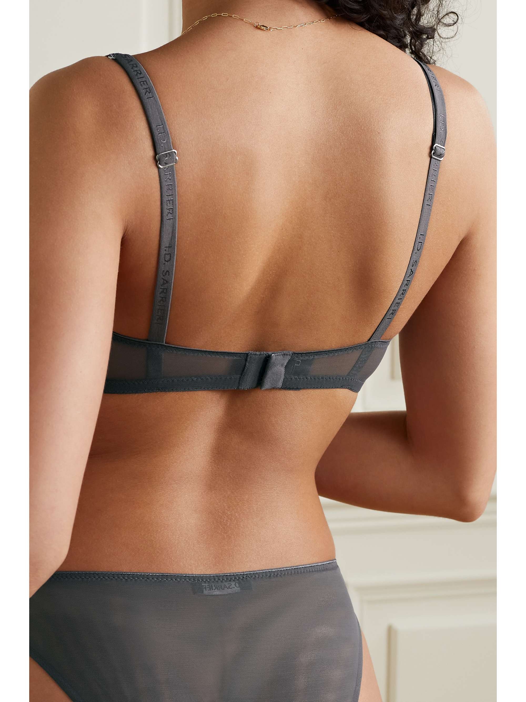 I.D. SARRIERI Charlotte lace and tulle soft-cup triangle bra