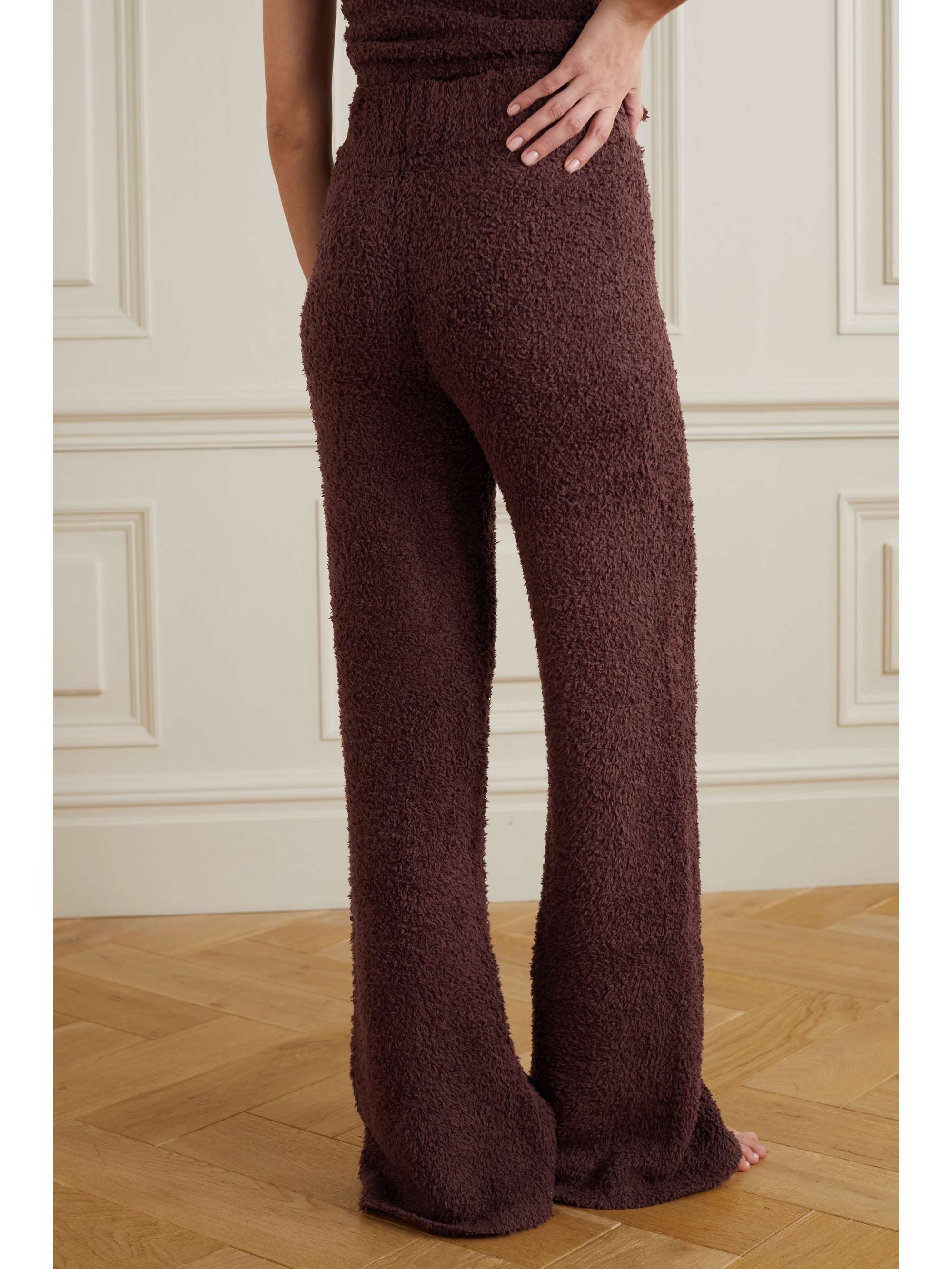 SKIMS Cozy Knit bouclé track pants NETAPORTER