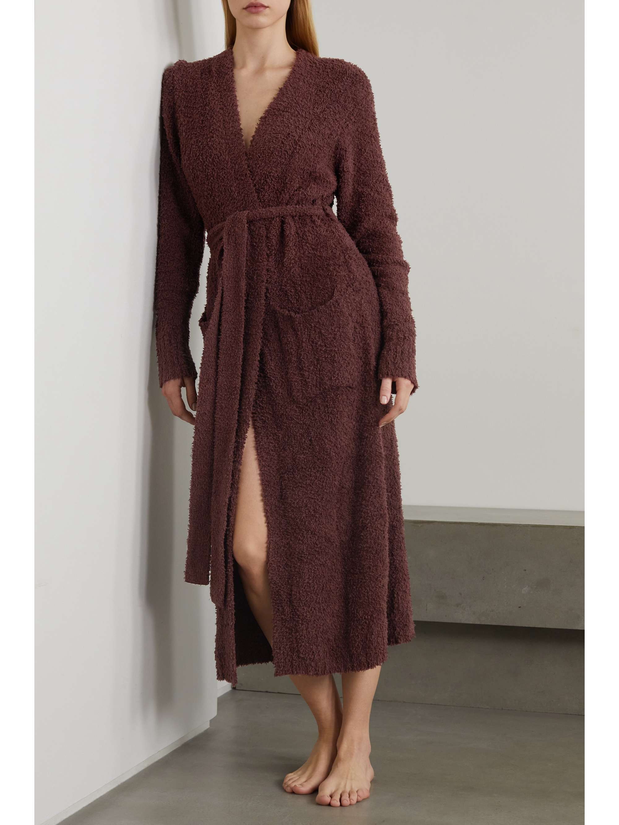 SKIMS Cozy Knit bouclé robe NETAPORTER