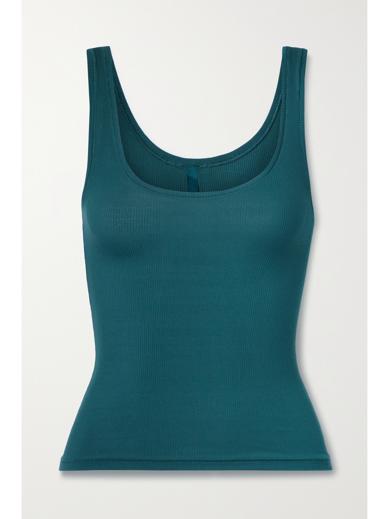 Skims Soft Lounge Ribbed Stretch-modal Jersey Tank In Blue
