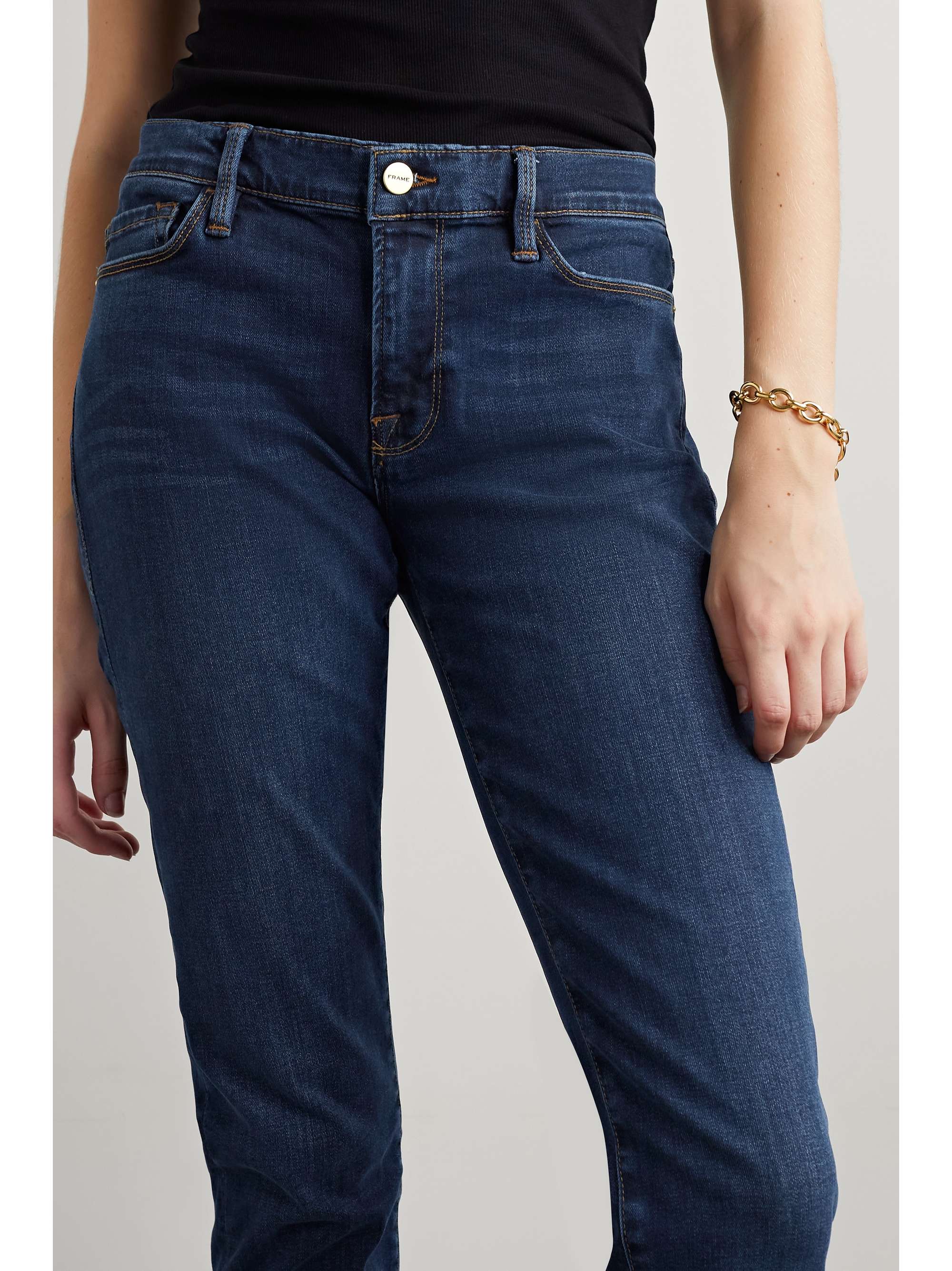 FRAME Le Garcon cropped boyfriend jeans