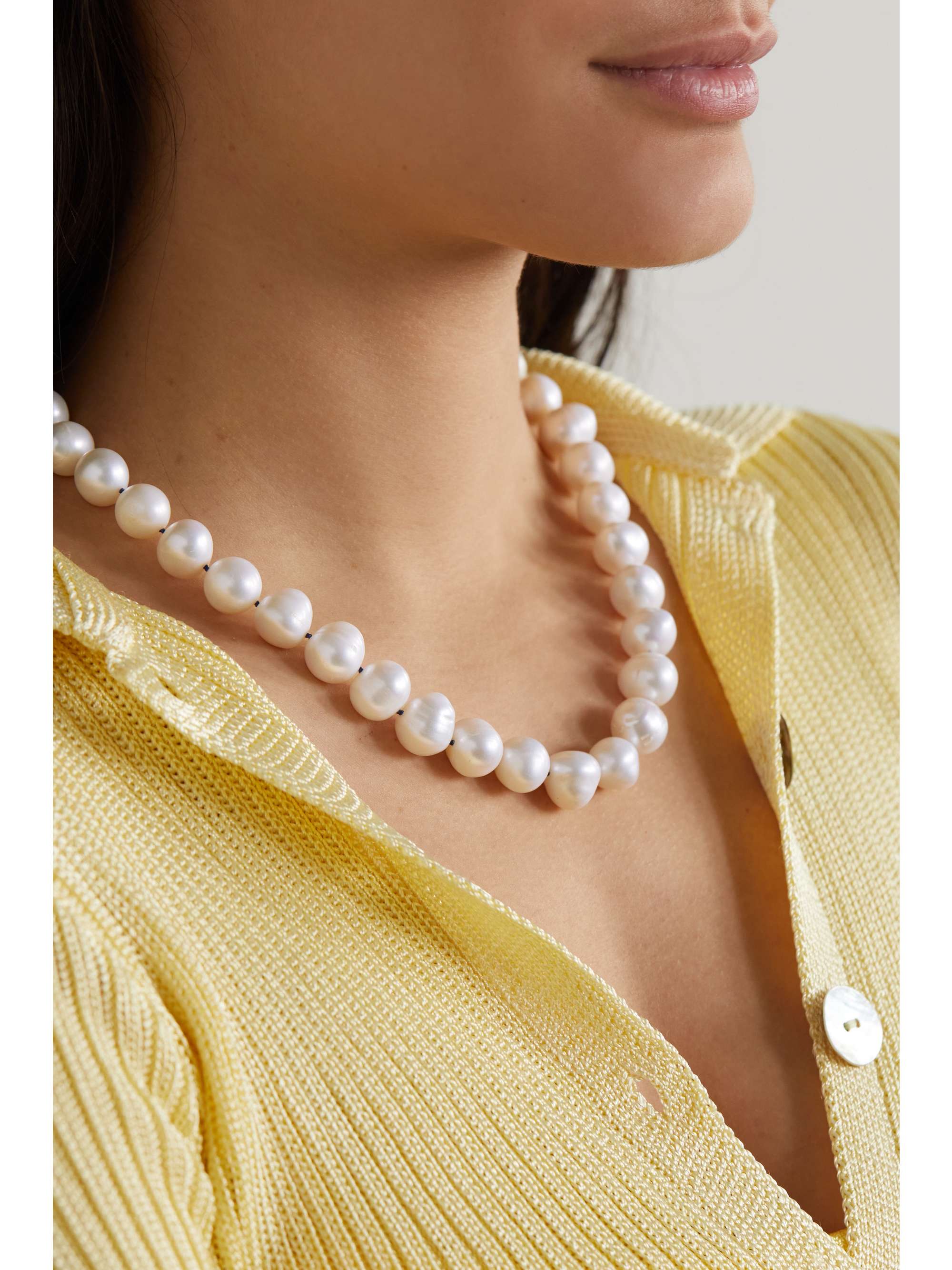 ÉLIOU Bon gold-tone pearl necklace