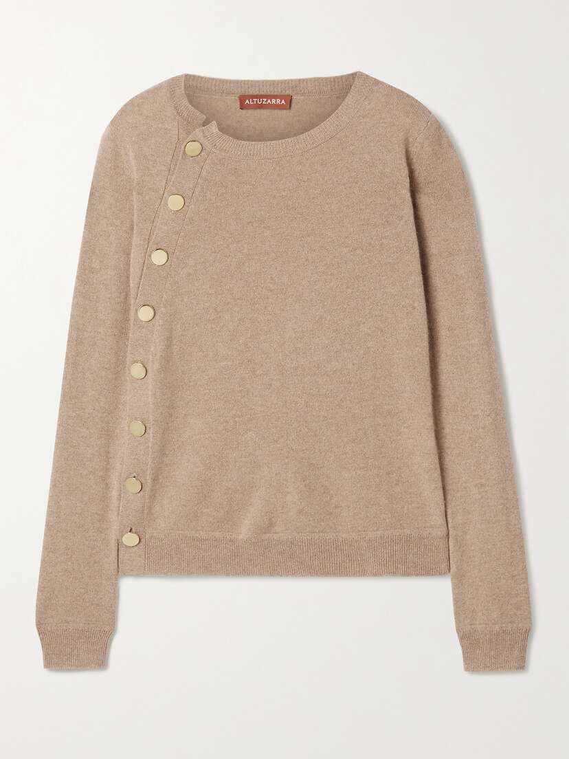 Altuzarra Minamoto Button-embellished Cashmere Sweater