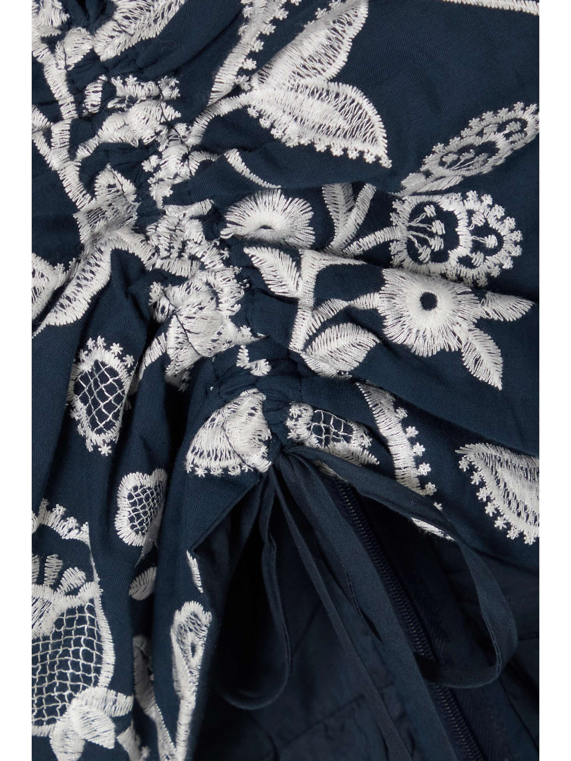 WAIMARI + NET SUSTAIN Emanuelle cutout embroidered cotton midi dress